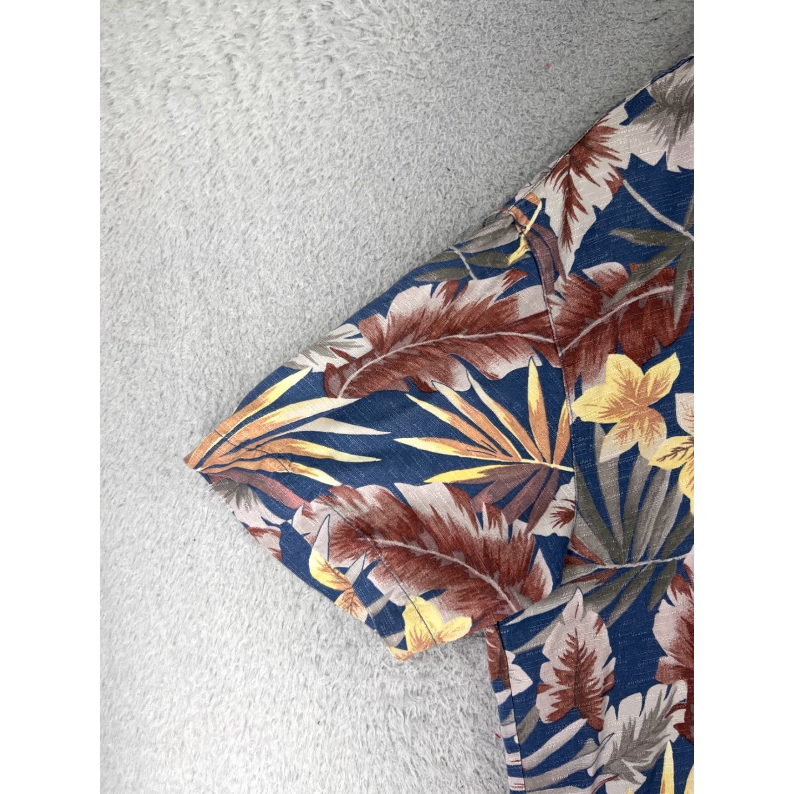 Vintage Caribbean Joe Shirt Men Button-Up Hawaiian XL Blue 100% Rayon Floral Short Sleeve Collared Size US XL / EU 56 / 4 - 3 Thumbnail