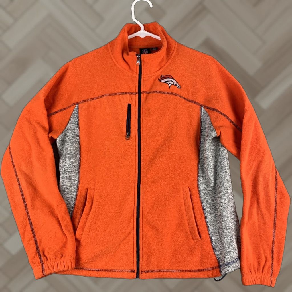 NFL Denver Broncos NFL For Her Large Zip Sweatshirt Fleece Jacket Women 49-13 / Colorblock Orange 100% Polyester Polyester Lining Brand NFL For Her Size L / US 10 / IT 46 - 1 Thumbnail