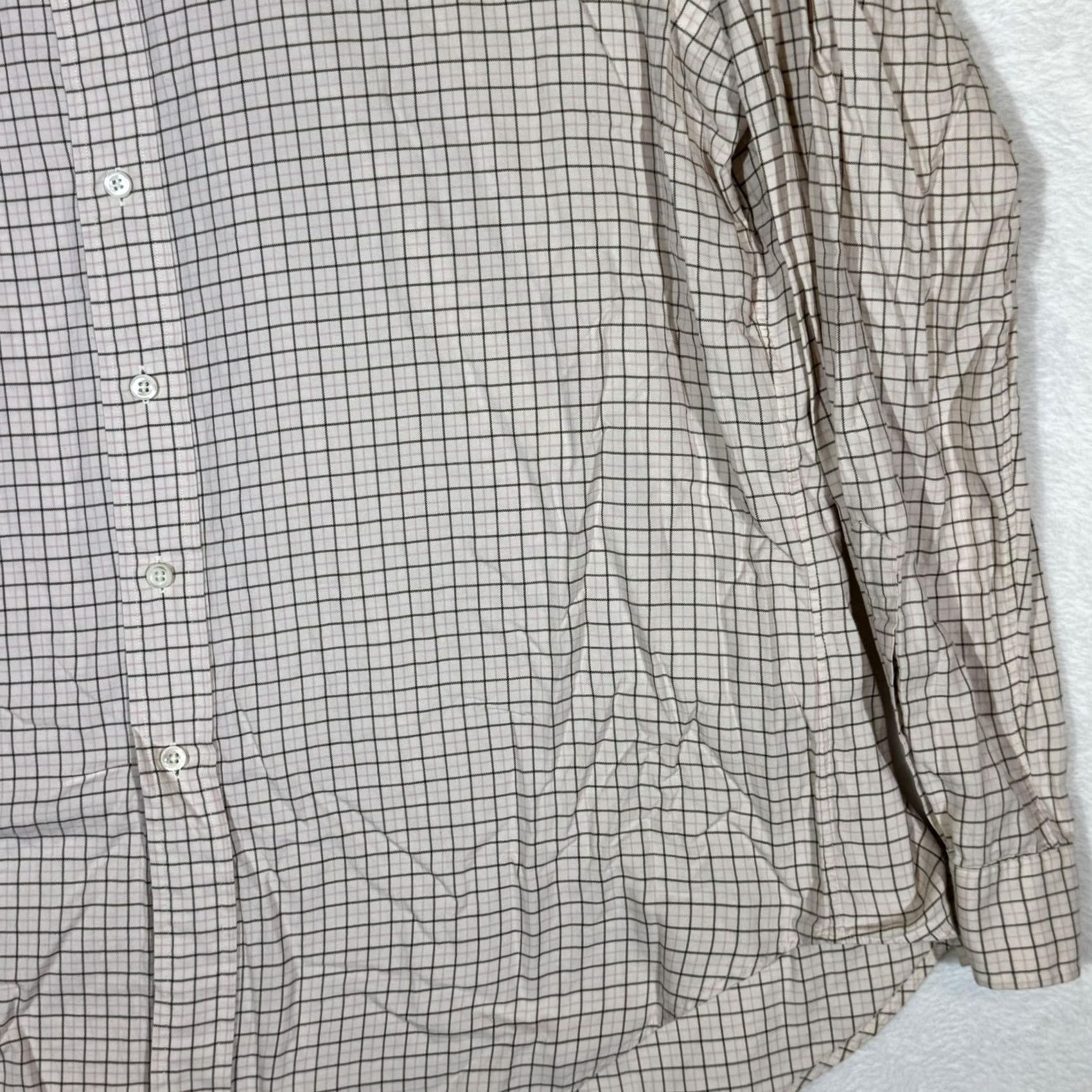 Ralph Lauren Ralph Lauren Shirt Mens XL Cream Tattersall Plaid Classic Fit Long Sleeve Pony Size US XL / EU 56 / 4 - 6 Thumbnail