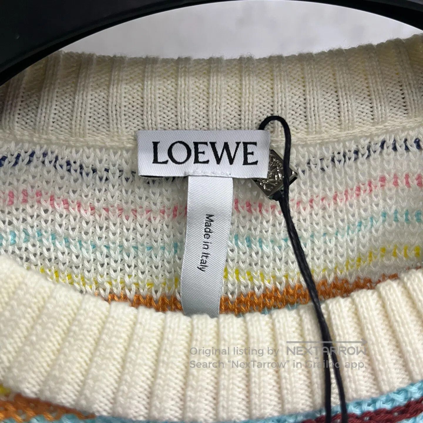 Loewe Loewe Wavy-pattern round-neck knit sweater| Size M / US 6-8 / IT 42-44 - 2 Thumbnail