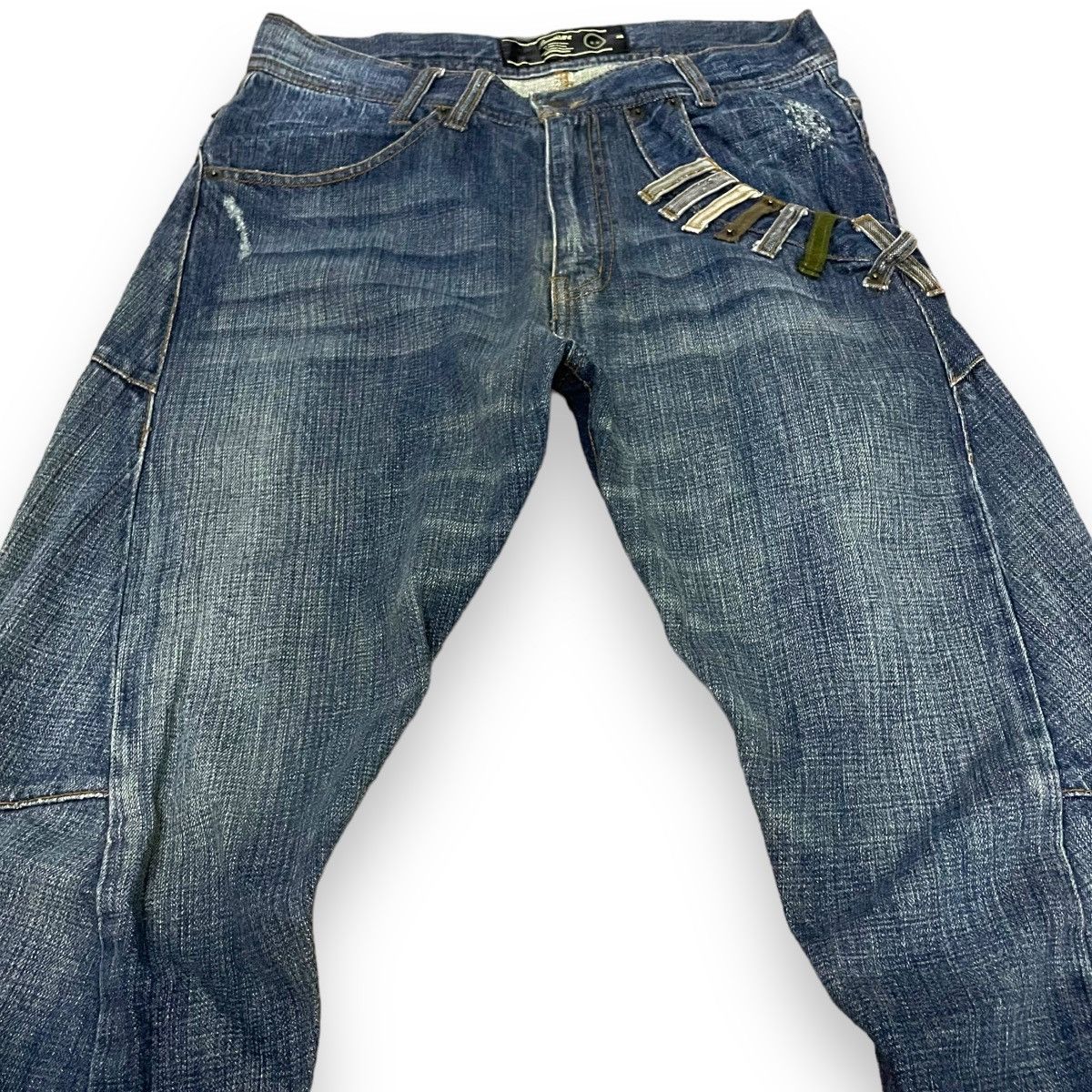 Le Grande Bleu (L.G.B.) 🇯🇵 BREATHMINT BRTHBREATH NATIVE DOUBLE WAIST DENIIM PANTS Size US 29 - 2 Thumbnail