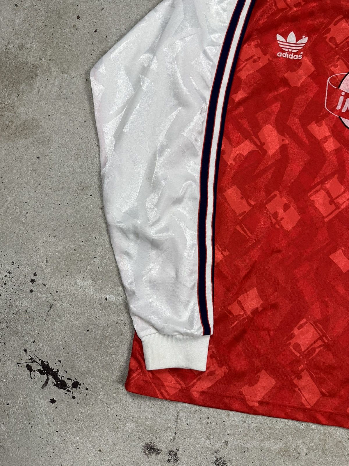 Adidas Vintage 90s Adidas Template Red Long Sleeve Jersey Blokecore Size US L / EU 52-54 / 3 - 3 Thumbnail