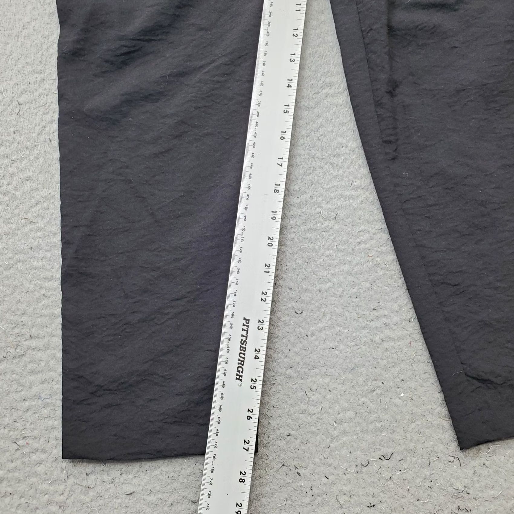 Vintage Chico's Paperbag Pants Women's 10R Black Pleated Utility Pocket Straight Leg Shirt Size 32" / US 10 / IT 46 - 4 Thumbnail