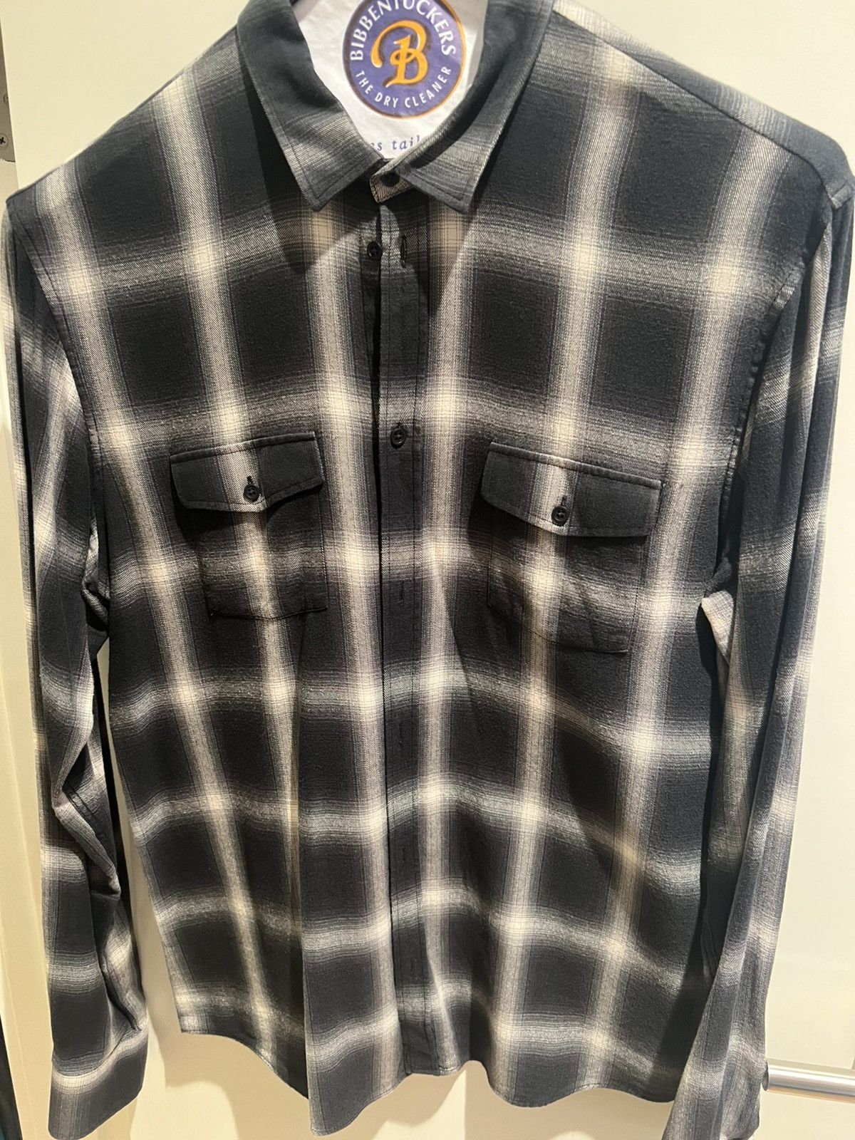 Iro Black plaid flannel button up Size US L / EU 52-54 / 3 - 1 Thumbnail