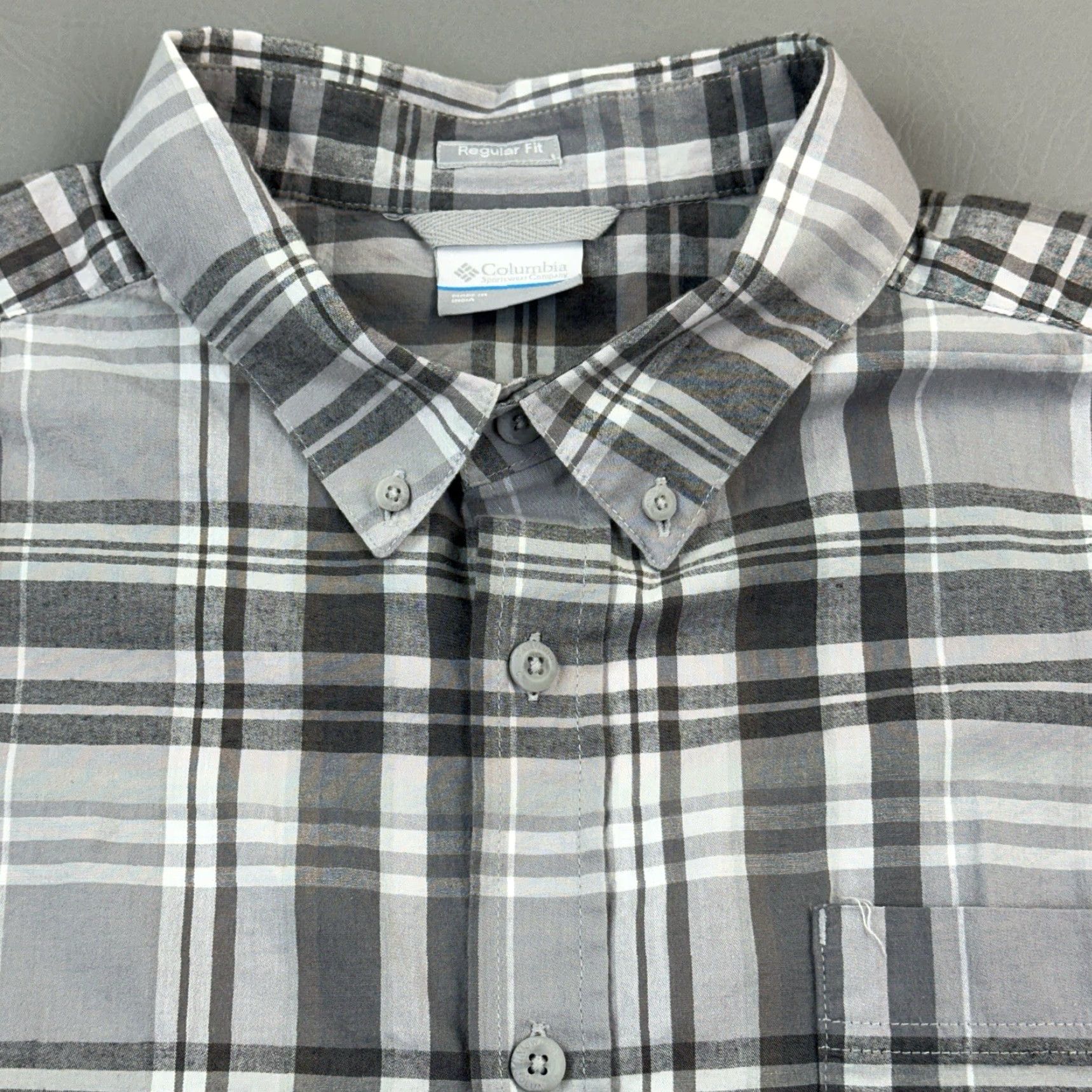 Vintage Columbia Shirt Mens XL Gray Plaid Short Sleeve Hiking Outdoor Rapid Rivers II Size US XL / EU 56 / 4 - 3 Thumbnail