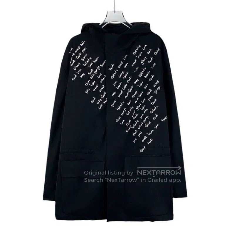 Fendi Fendi Black Logo Embroidered Hooded Jacket. Size US XL / EU 56 / 4 - 1 Thumbnail
