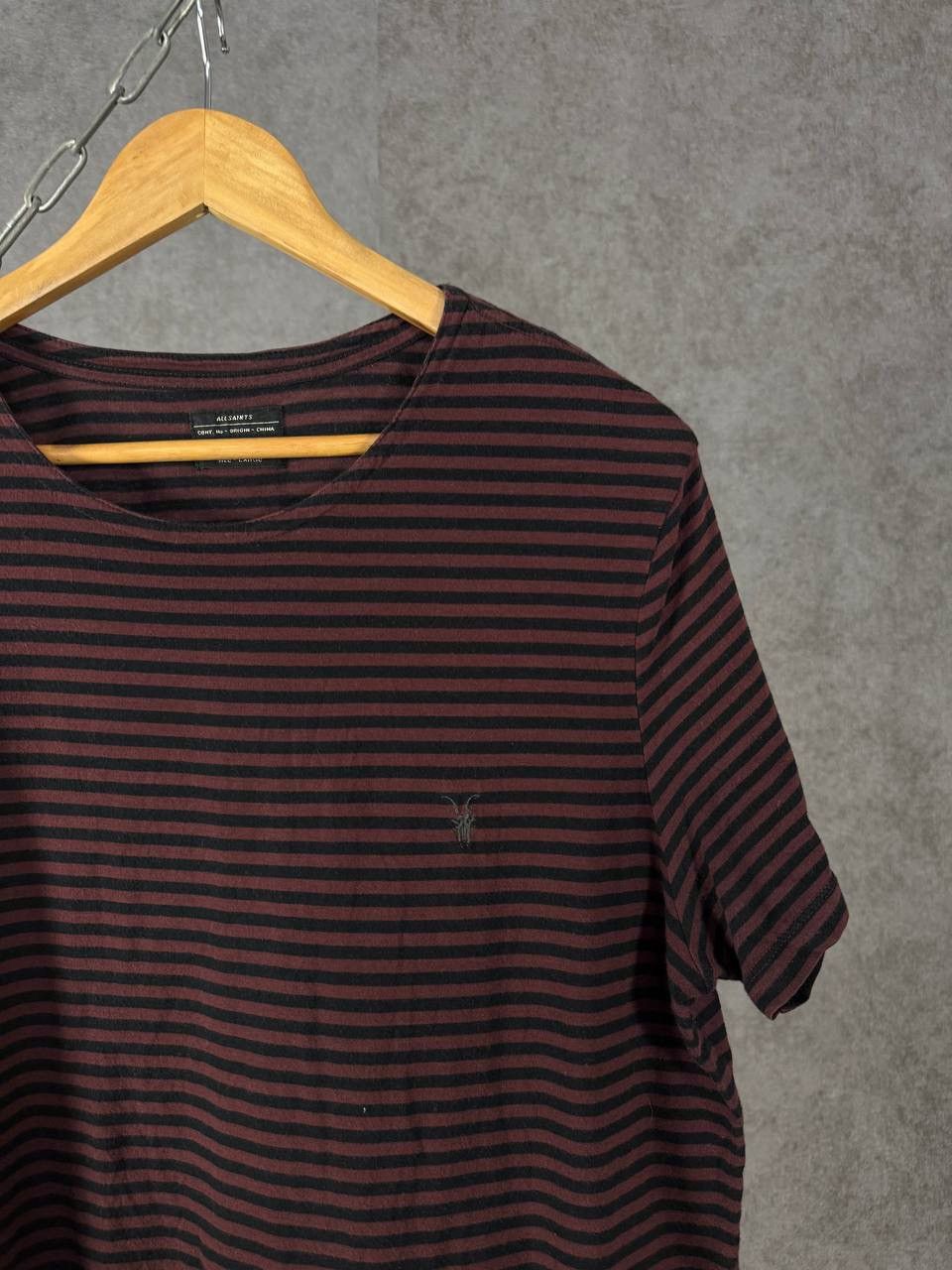 Allsaints Allsaints vintage designer logo striped tee Size US L / EU 52-54 / 3 - 2 Thumbnail