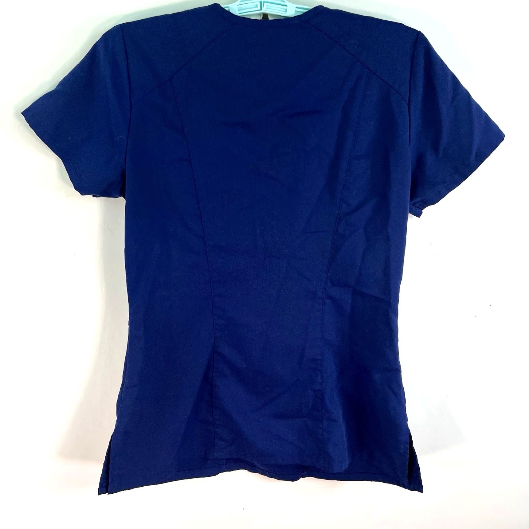 Vintage Grey's Anatomy Medical Scrub Top Women's Size S Solid Blue Fitted Cotton Size S / US 4 / IT 40 - 3 Thumbnail