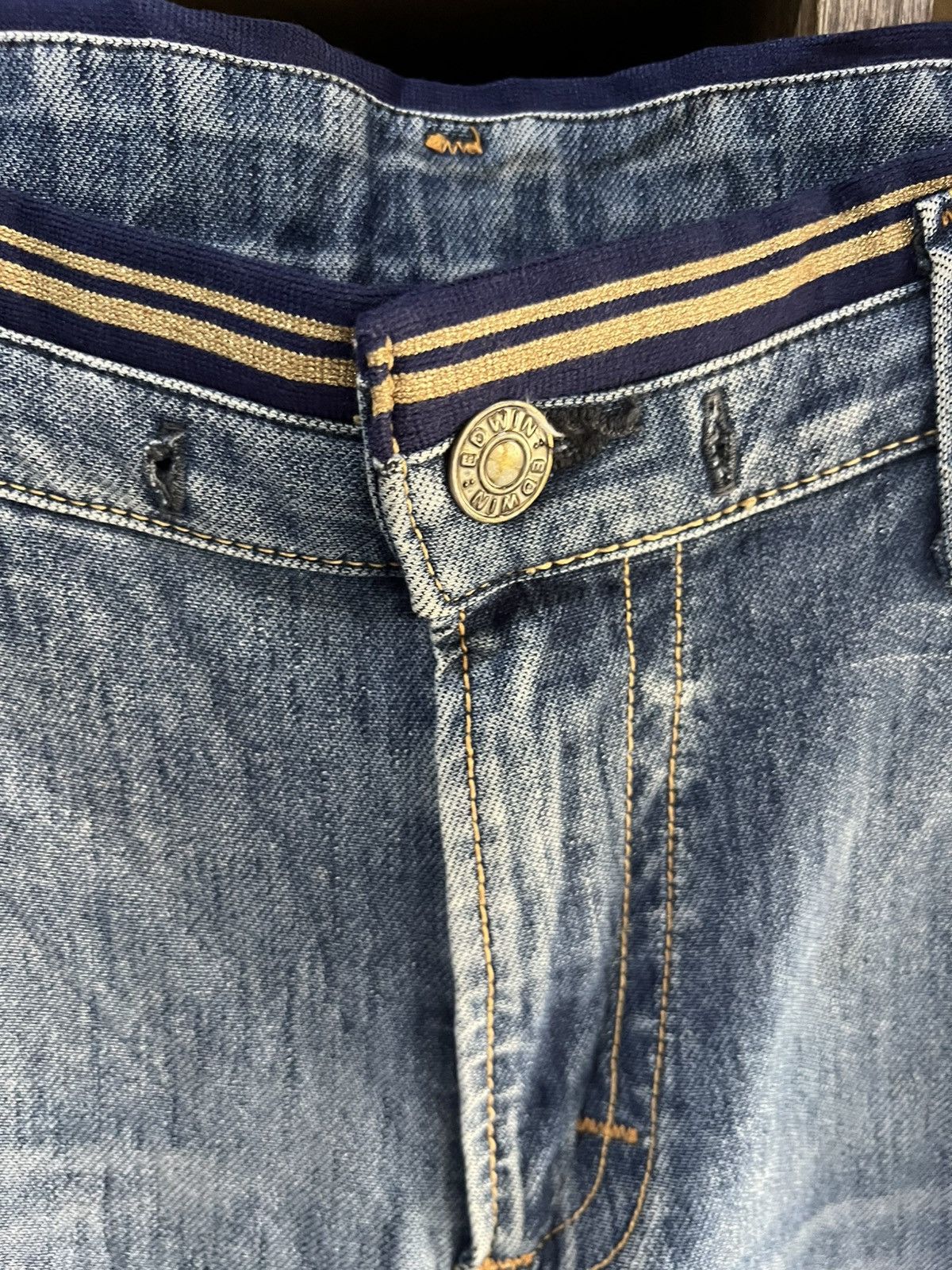 Edwin 🔥Edwin Jersey Distressed Denim Size US 31 - 8 Thumbnail