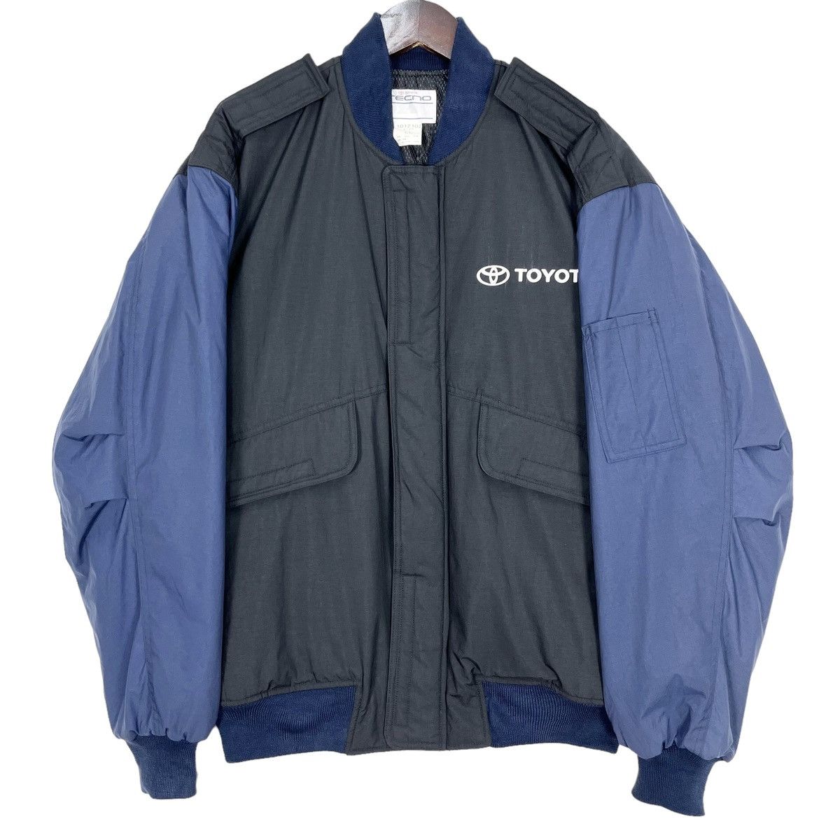 Image of Toyota Tecno Bomber Racing Motorsport Trd Jacket in Black/Blue, Men's (Size XL)