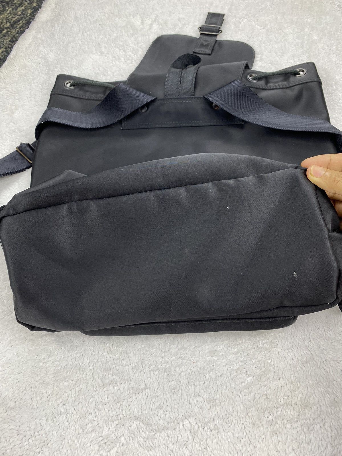 Yohji Yamamoto Y’saacs Pour Homme YOHJI YAMAMOTO Signature Nylon Backpack Size ONE SIZE - 18 Thumbnail
