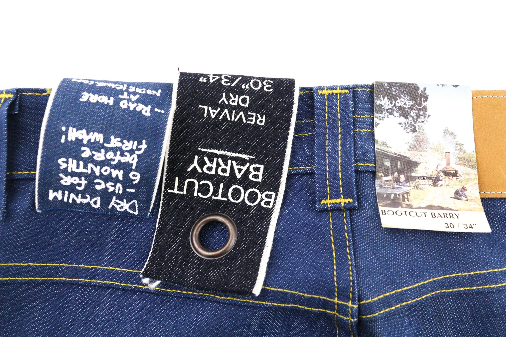 Nudie Jeans BOOTCUT BARR W30/L34 Blue Revival Dry Denim Jeans 81922 Size US 30 / EU 46 - 6 Thumbnail