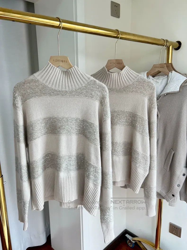 Brunello Cucinelli Brunello Cucinelli Sequin Sweater Size M / US 6-8 / IT 42-44 - 4 Thumbnail