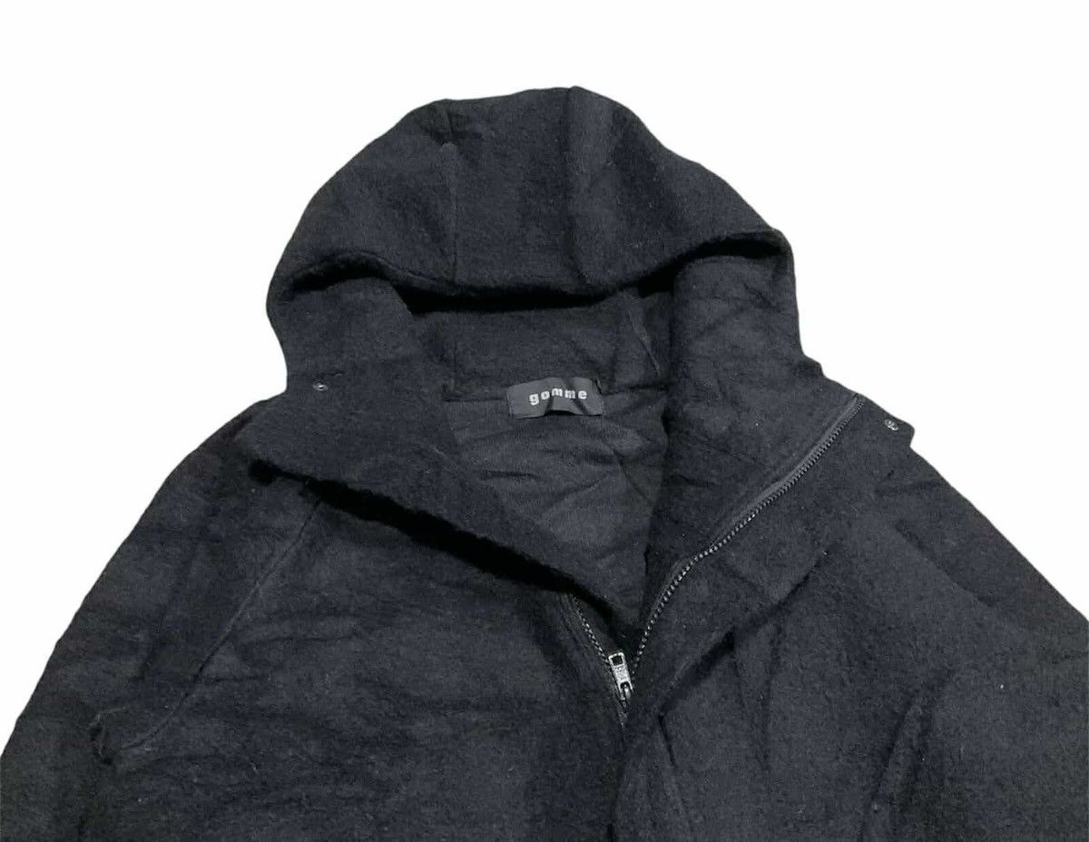 Japanese Brand × Yohji Yamamoto × gomme 🔥Gomme Homme Wool Asymmetric Diagonal Zipper Ninja Hoodie Size US L / EU 52-54 / 3 - 8 Thumbnail
