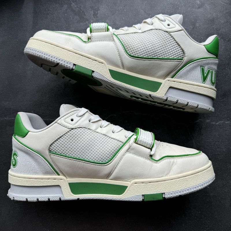 Louis Vuitton Louis Vuitton Green and White Trainers -2508 Size US 9.5 / IT 39.5 - 4 Thumbnail