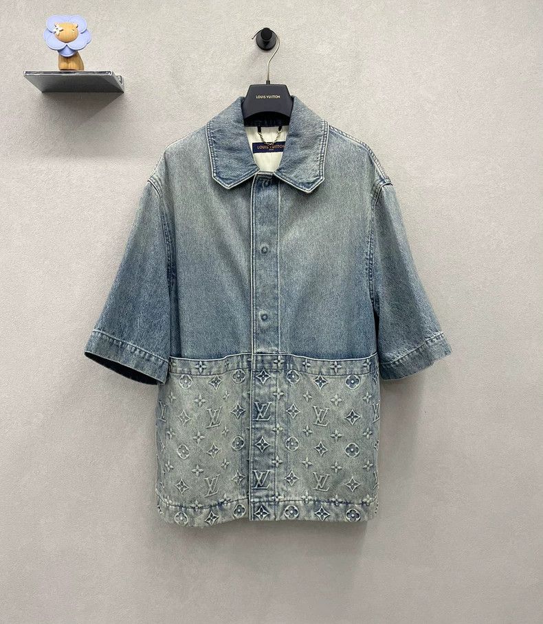 Louis Vuitton Louis Vuitton Lumberjack Blue Denim Jacket Size US S / EU 44-46 / 1 - 1 Thumbnail