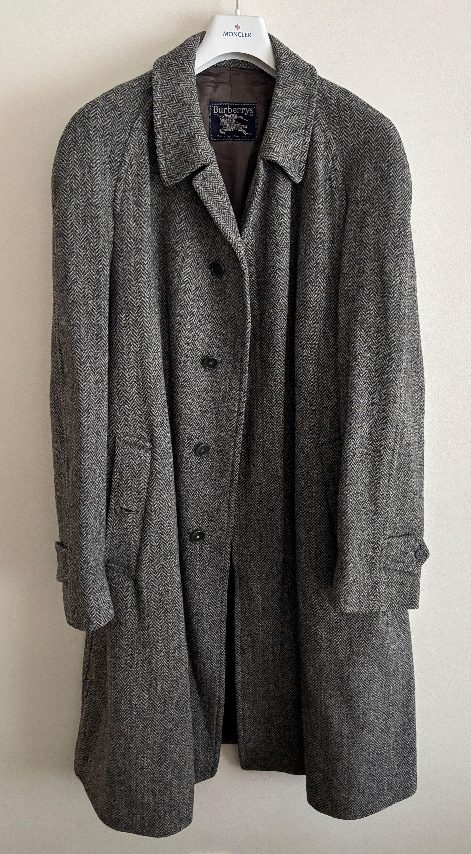 ジャケット・アウター 80s Burberrys' tweed soutien collar coat