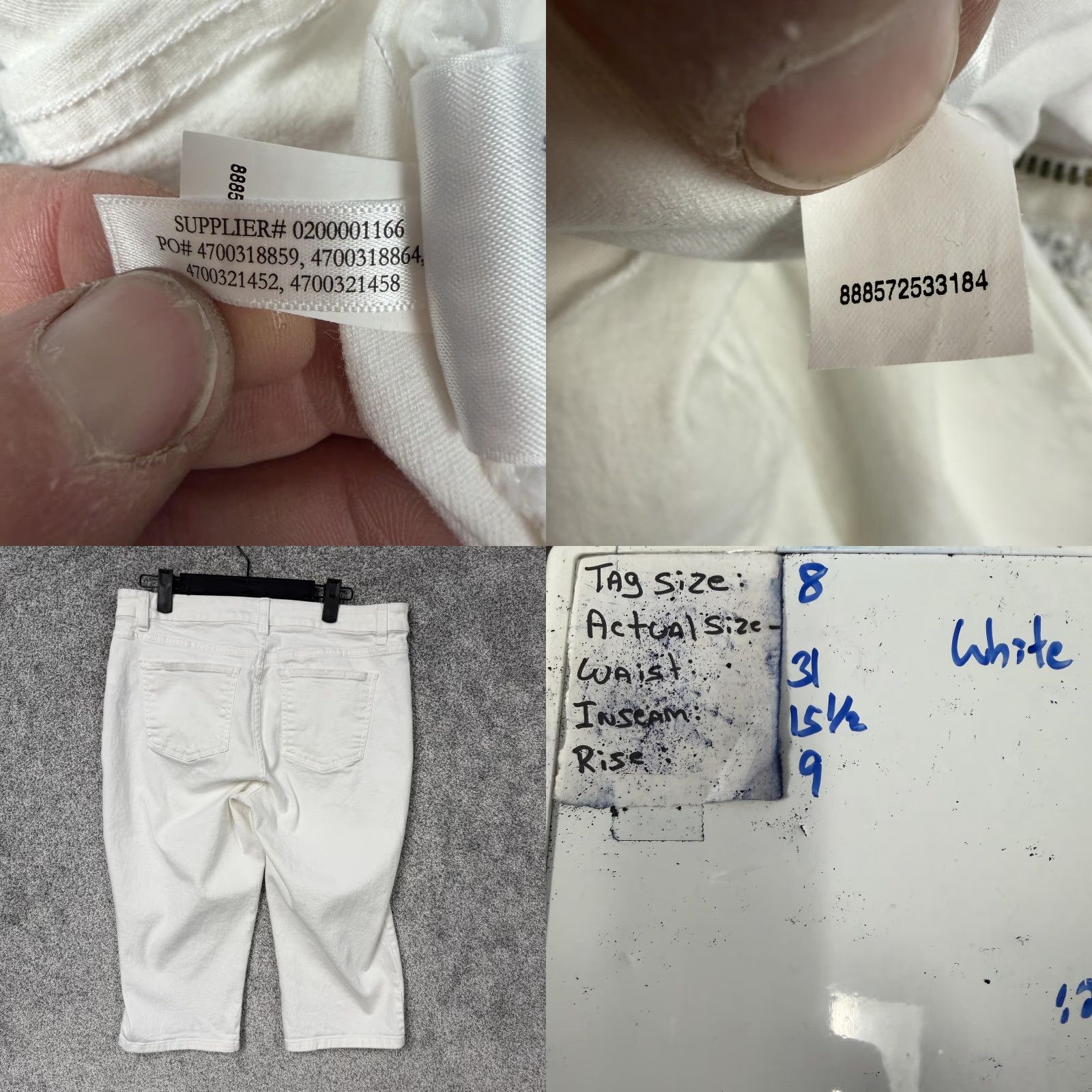 Chaps Chaps Jeans Capri 8 White Mid Rise Stretch 5-Pocket Denim Cotton Blend Womens Capris, Vintage? No. (If vintage rule not needed; item not vintage) Size 30" / US 8 / IT 44 - 10 Thumbnail