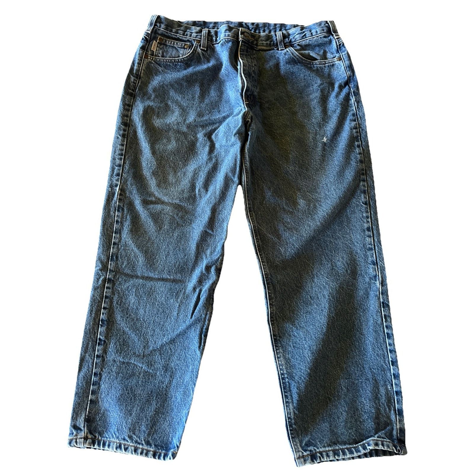 Carhartt Carhartt Jeans Mens 38x28 Blue Relaxed Fit Cotton Denim Size US 38 / EU 54 - 1 Thumbnail