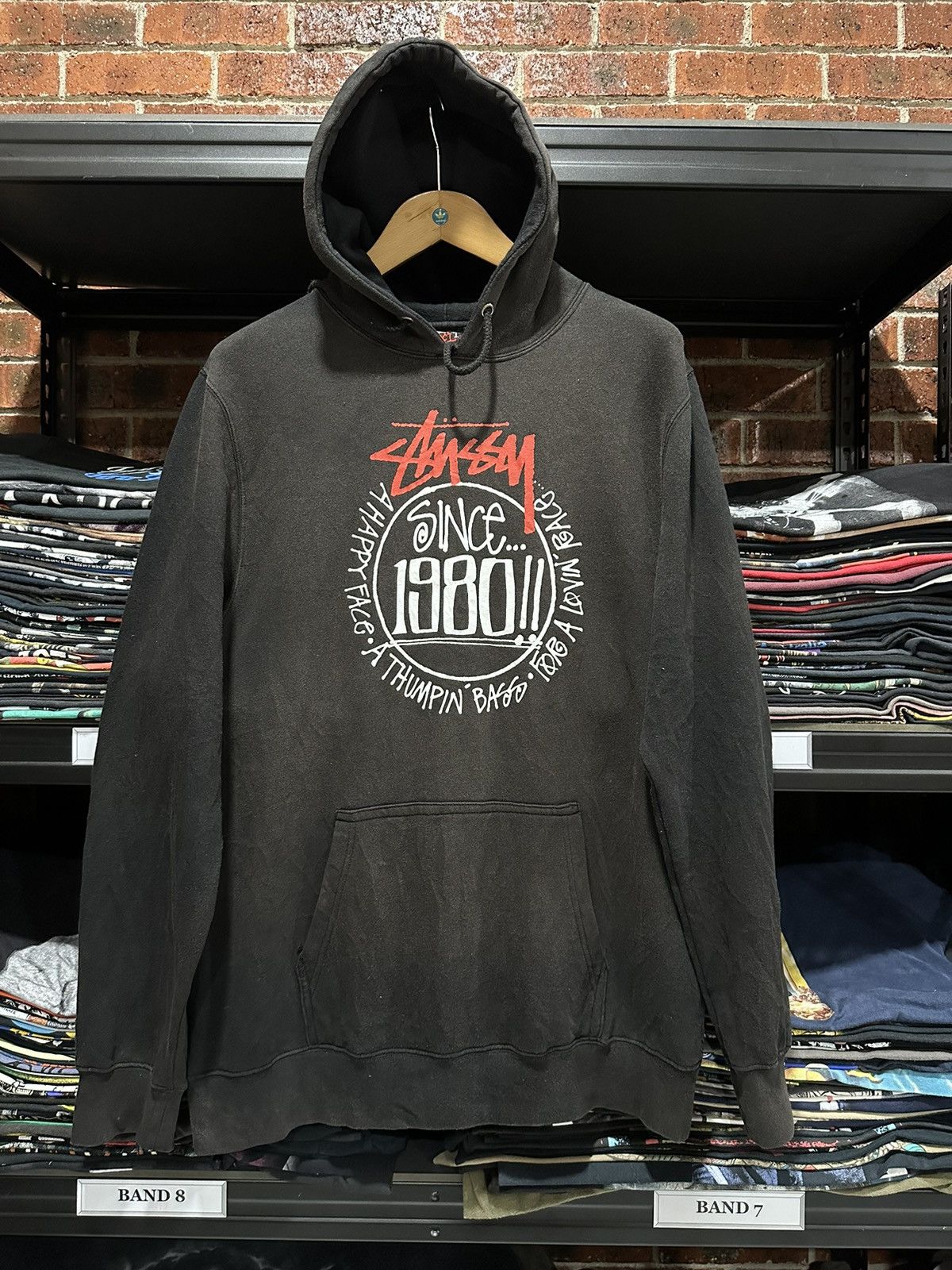 Stussy × Vintage Vintage Stussy Skateboard Sun Faded Hoodie Size US XL / EU 56 / 4 - 2 Thumbnail