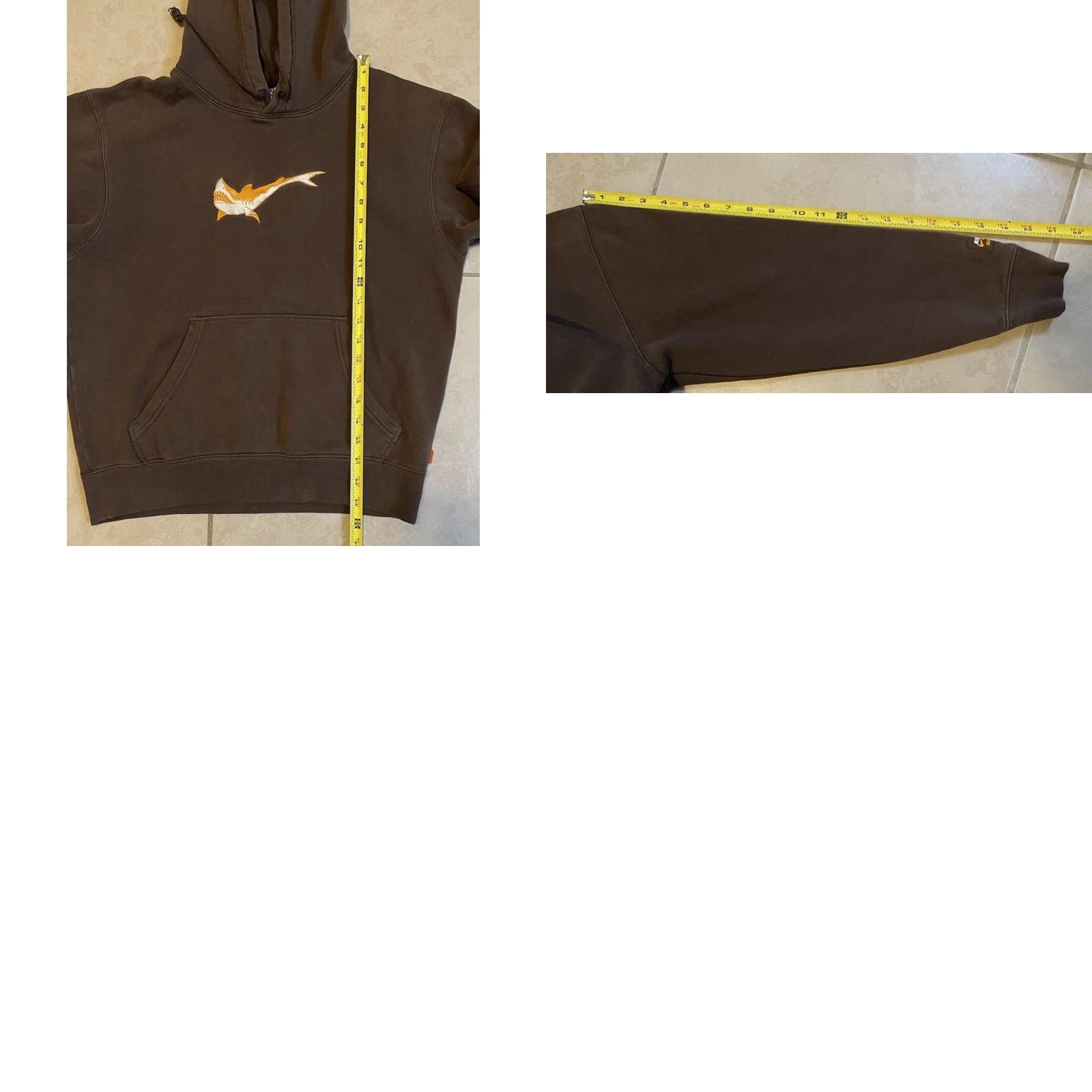 Nike VINTAGE Nike SB Oski Shark Swoosh Hoodie XXS Orange Label Polar Skate Co Lurpiv Y2K Size US XXS / EU 40 - 8 Thumbnail