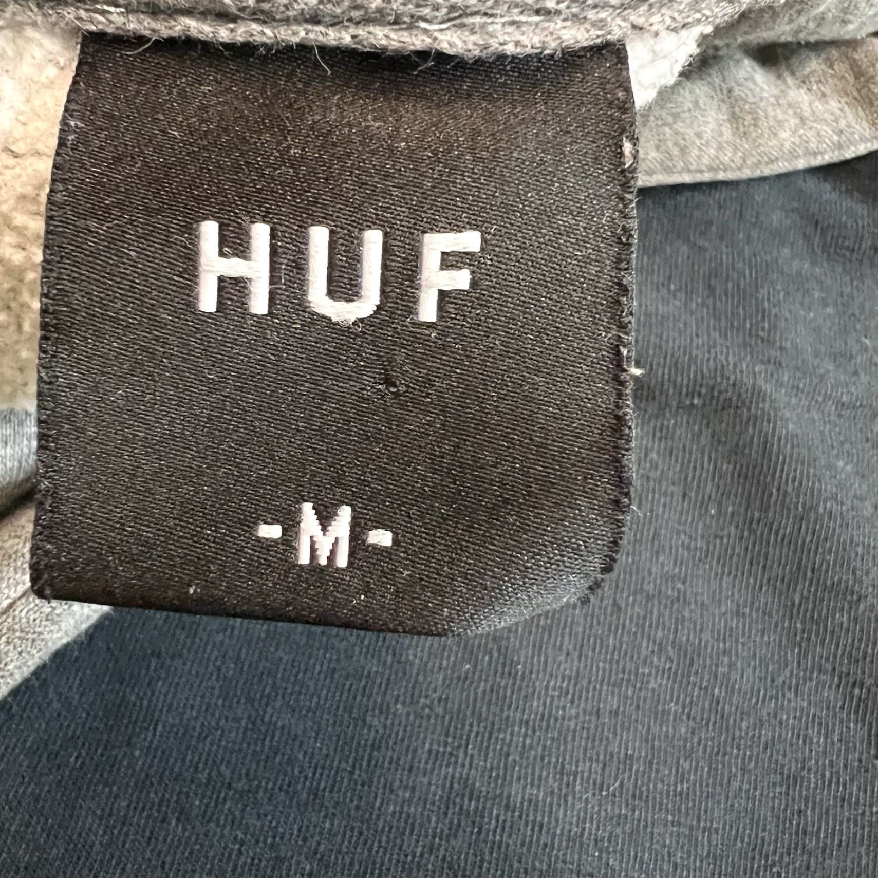 Huf HUF Pullover Hoodie Adult M Gray Tie Dye Graphic Print Crew Neck Hooded Pockets Logo Mens Size US M / EU 48-50 / 2 - 7 Thumbnail