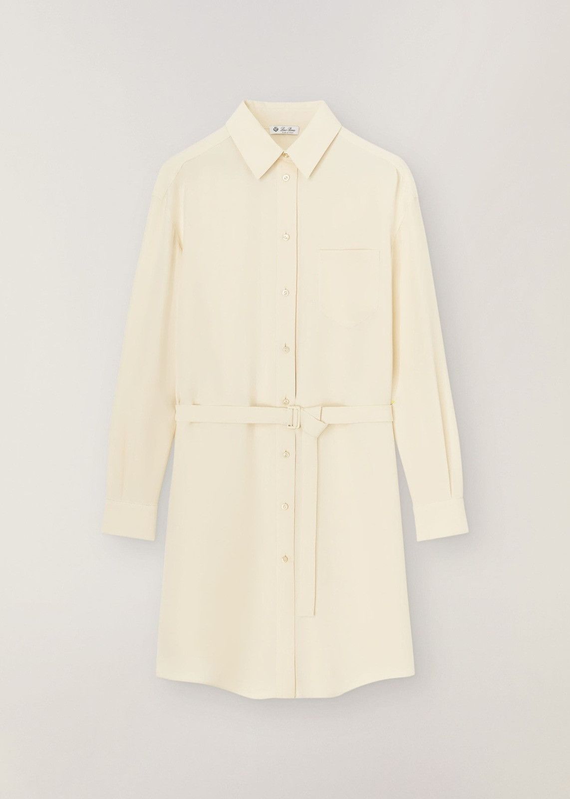 Loro Piana o1srvl11e0824 Yara Matt Silk Mini Dress in Cream Size S / US 4 / IT 40 - 1 Thumbnail