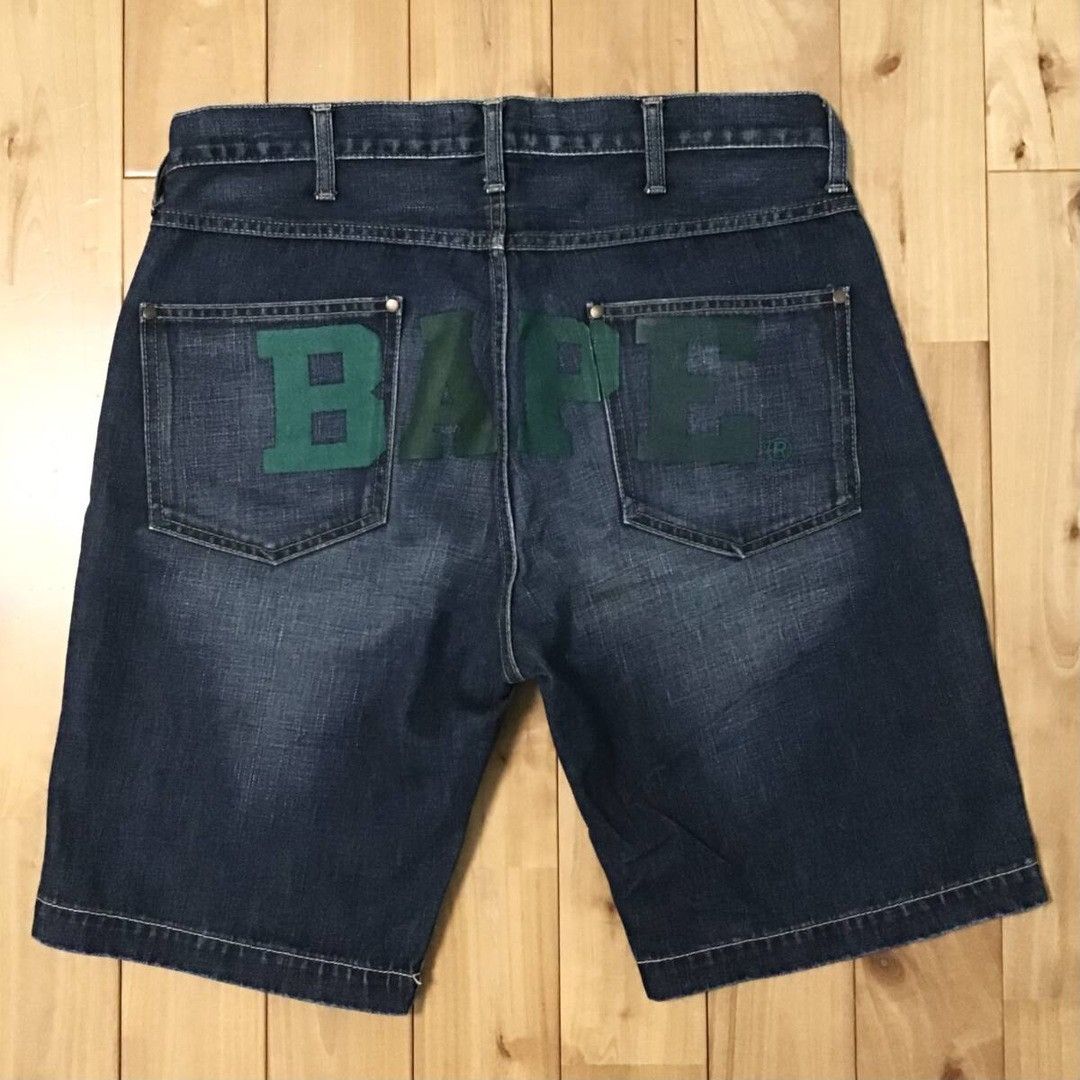 Bape × Nigo 🔥Shibuya limited🔥 BAPE LOGO denim shorts APE NIGO ★size M Size US 32 / EU 48 - 1 Thumbnail