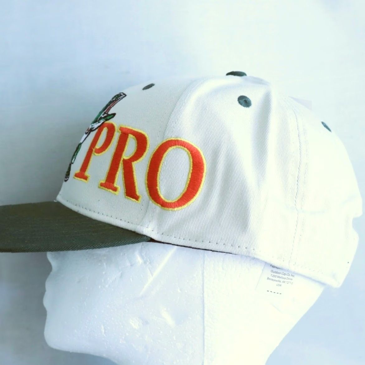 Bass Pro Shops Bass Pro Shops Wrap Around Embroidered Beige Twill Trucker Snapback Hat Men's OS Size ONE SIZE - 5 Thumbnail