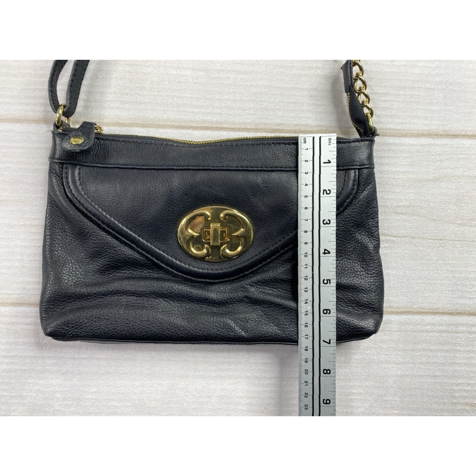 Vintage Emma Fox Leather Crossbody Bag Black Designer Handbag Small Pockets Crossbody Womens Vintage No Size ONE SIZE - 3 Thumbnail