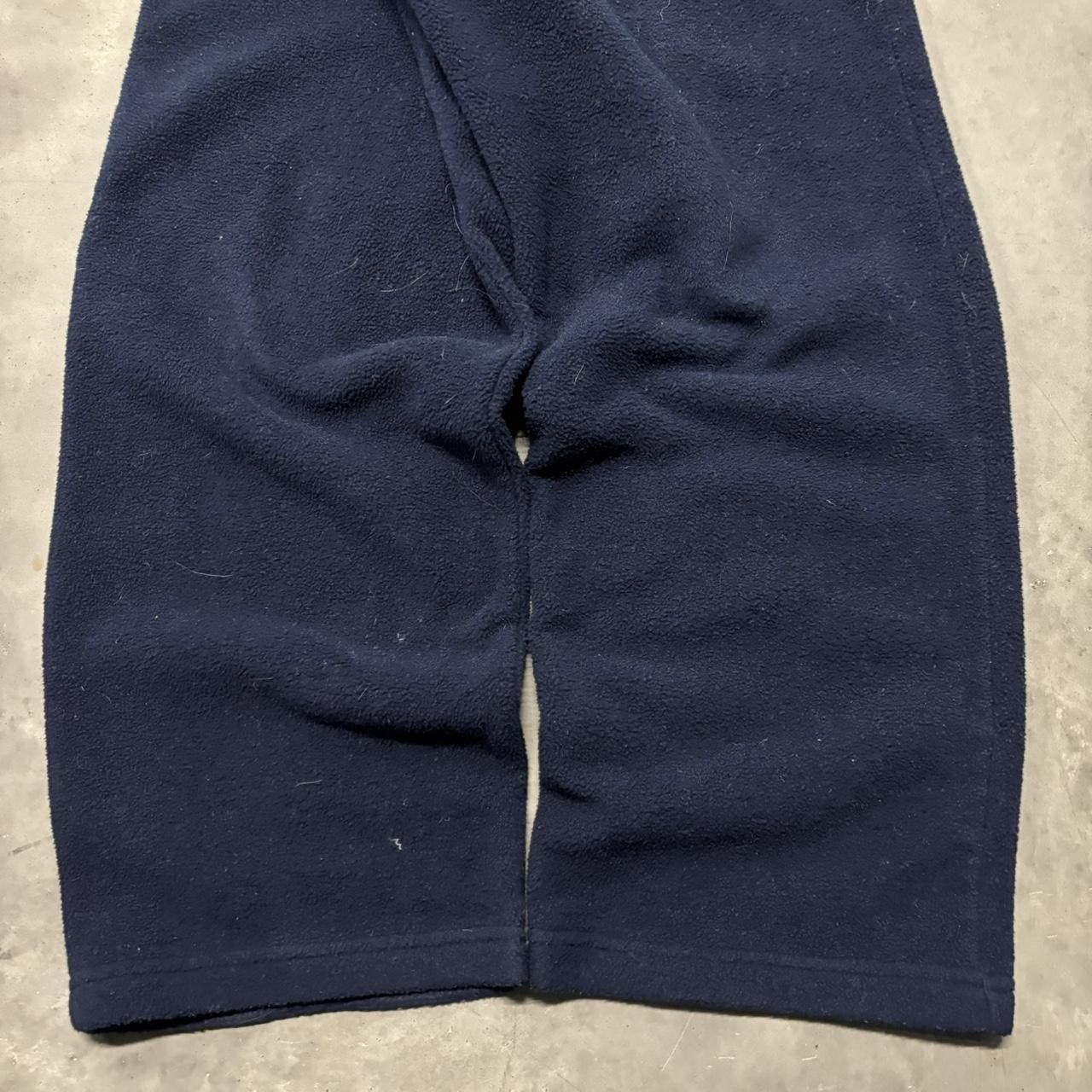Japanese Brand × Vintage Crazy Vintage Y2K/2000s Baggy Navy Blue Fleece Comfy Skater Essential Sweatpants! Size US 34 / EU 50 - 5 Thumbnail