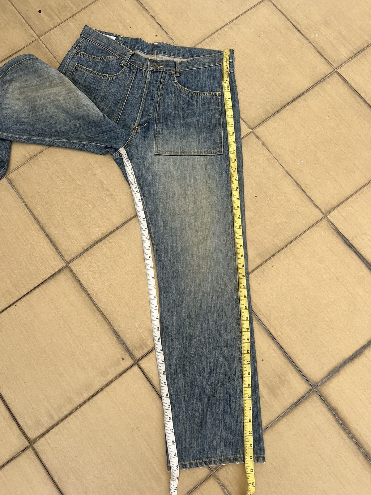 Sandinista MFG VTG 2005 Sandinista Japan Dirty Mud Denim Fatigue Jeans Size US 34 / EU 50 - 5 Thumbnail