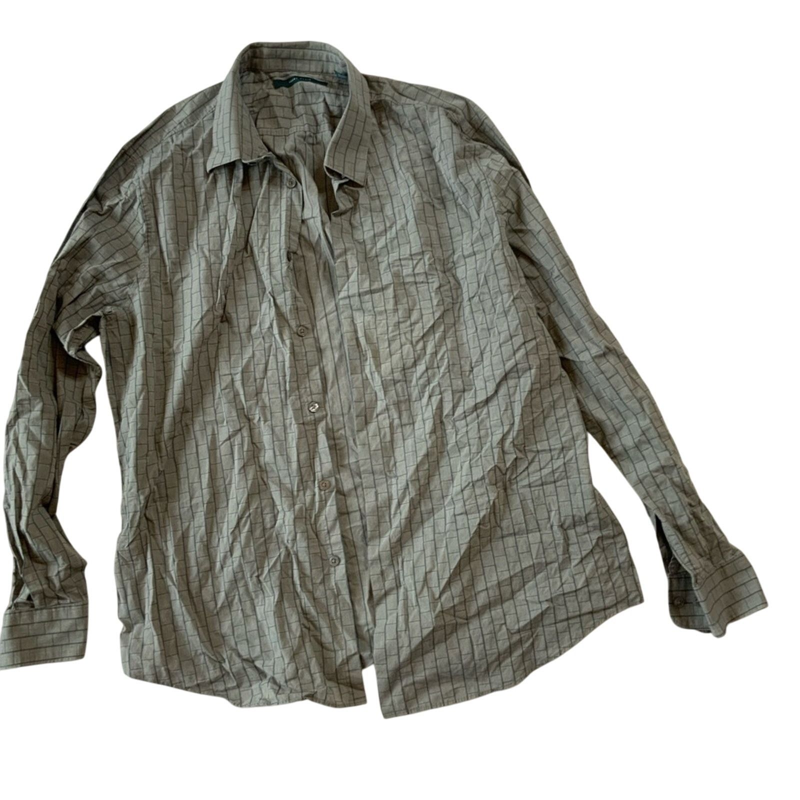 Perry Ellis Perry Ellis Gray Patterned Button Down Size US XL / EU 56 / 4 - 2 Thumbnail