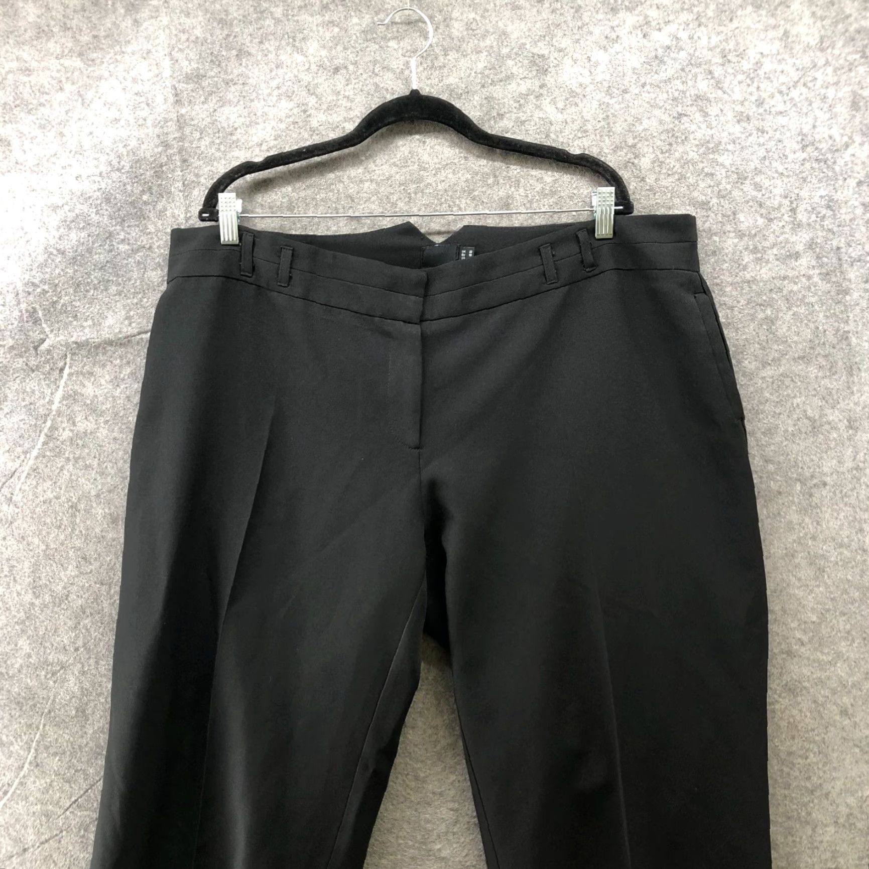 Asos ASOS Curve Tapered Dress Pants Womens 18 Black Ankle Rise 11" Size 40" / US 18 - 3 Thumbnail