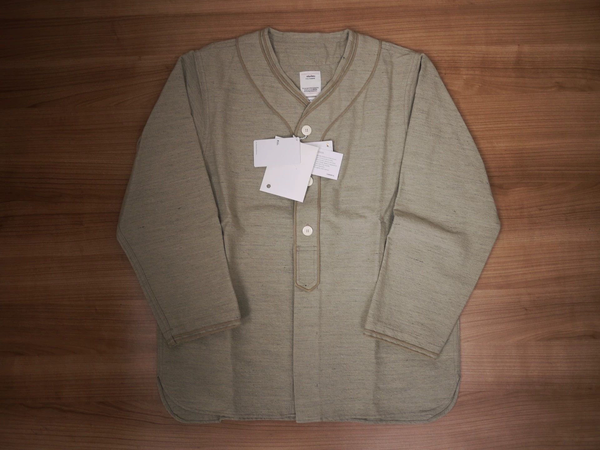 Visvim Gray Long Sleeve Button-Up Shirt Size M Size US M / EU 48-50 / 2 - 1 Thumbnail