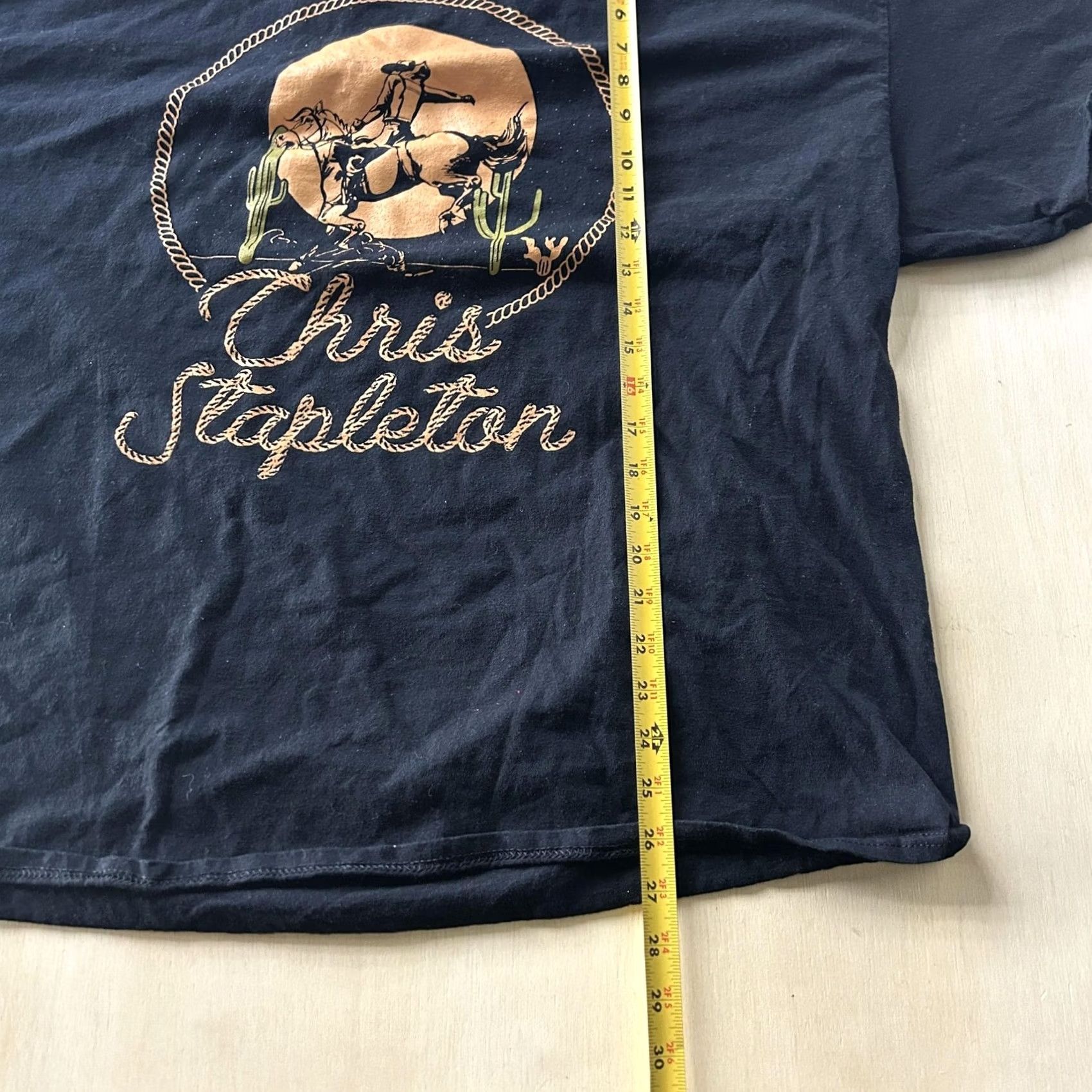 Vintage Chris Stapleton Shirt Mens 2XL Black Cowboy Moon Western Graphic Tee T-Shirt Size US XXL / EU 58 / 5 - 4 Thumbnail