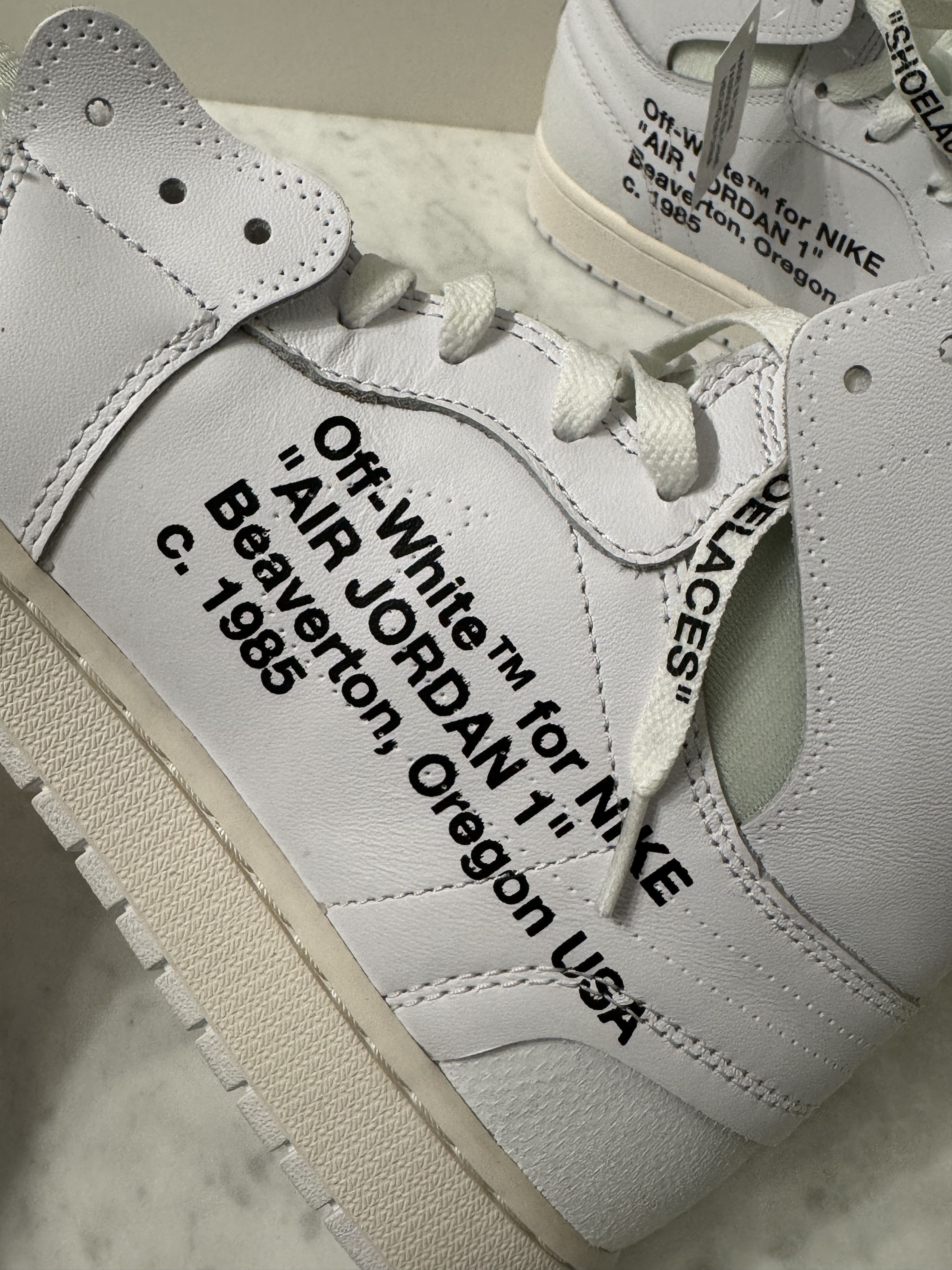 Jordan Brand × Off-White Air Jordan 1 Retro x Off-White (Virgil Abloh) Euro 17 Alaska Size US 13 / EU 46 - 20 Thumbnail