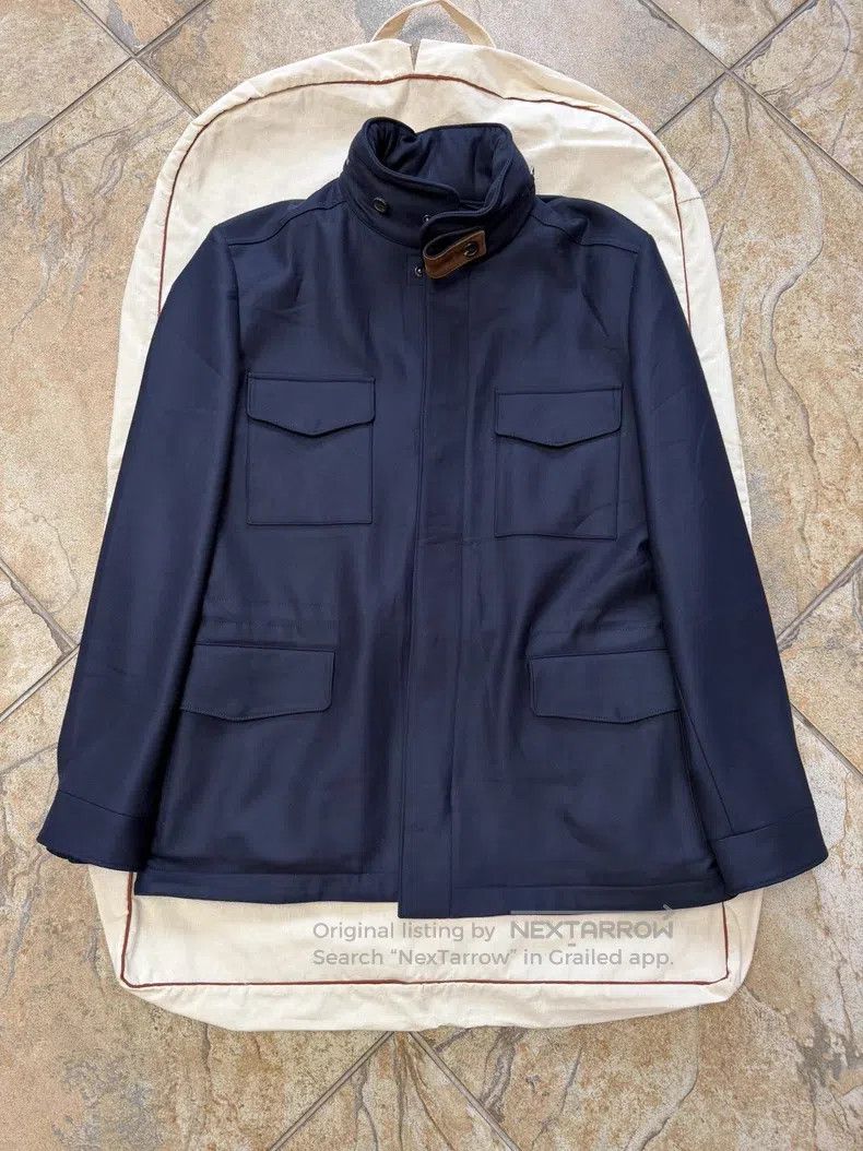 Loro Piana Loro Piana Men's Traveler Jacket, Navy Blue, 100% Wool Lin Size US L / EU 52-54 / 3 - 1 Thumbnail