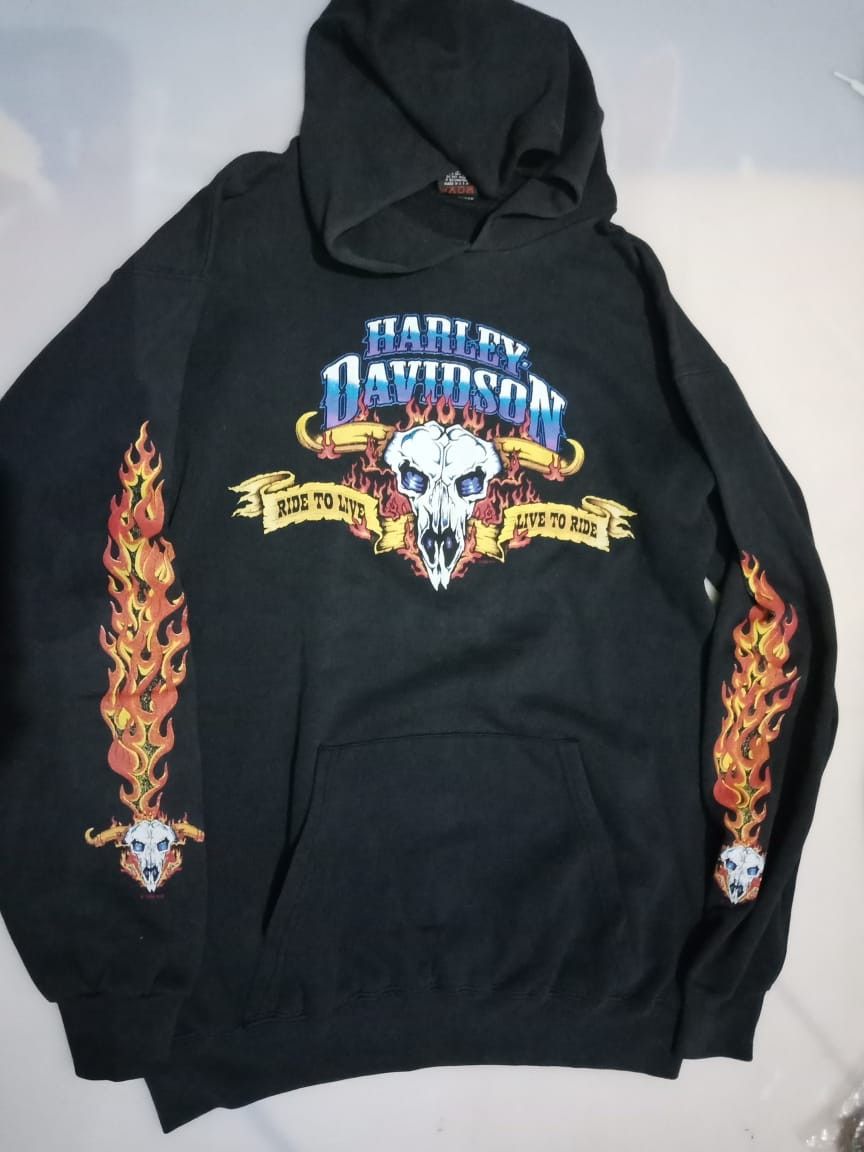 image of Vintage Harley Davidson Size L in Black, Men's