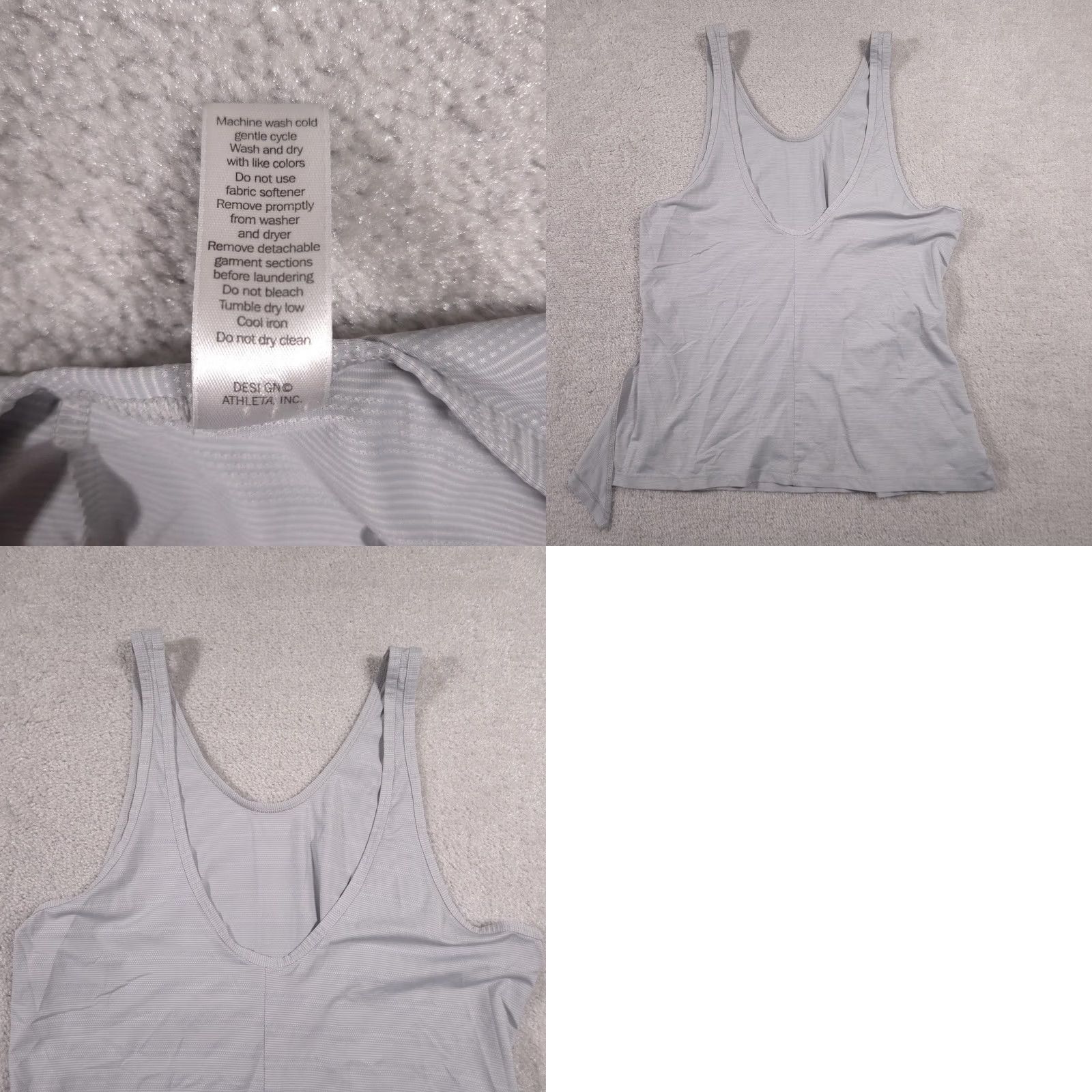 Athleta Athleta Tank Top Womens Large Gray Adjustable Strap Lightweight Performance Sportswear Tank Yoga Gym Running | Womens | L | Gray Size L / US 10 / IT 46 - 9 Thumbnail