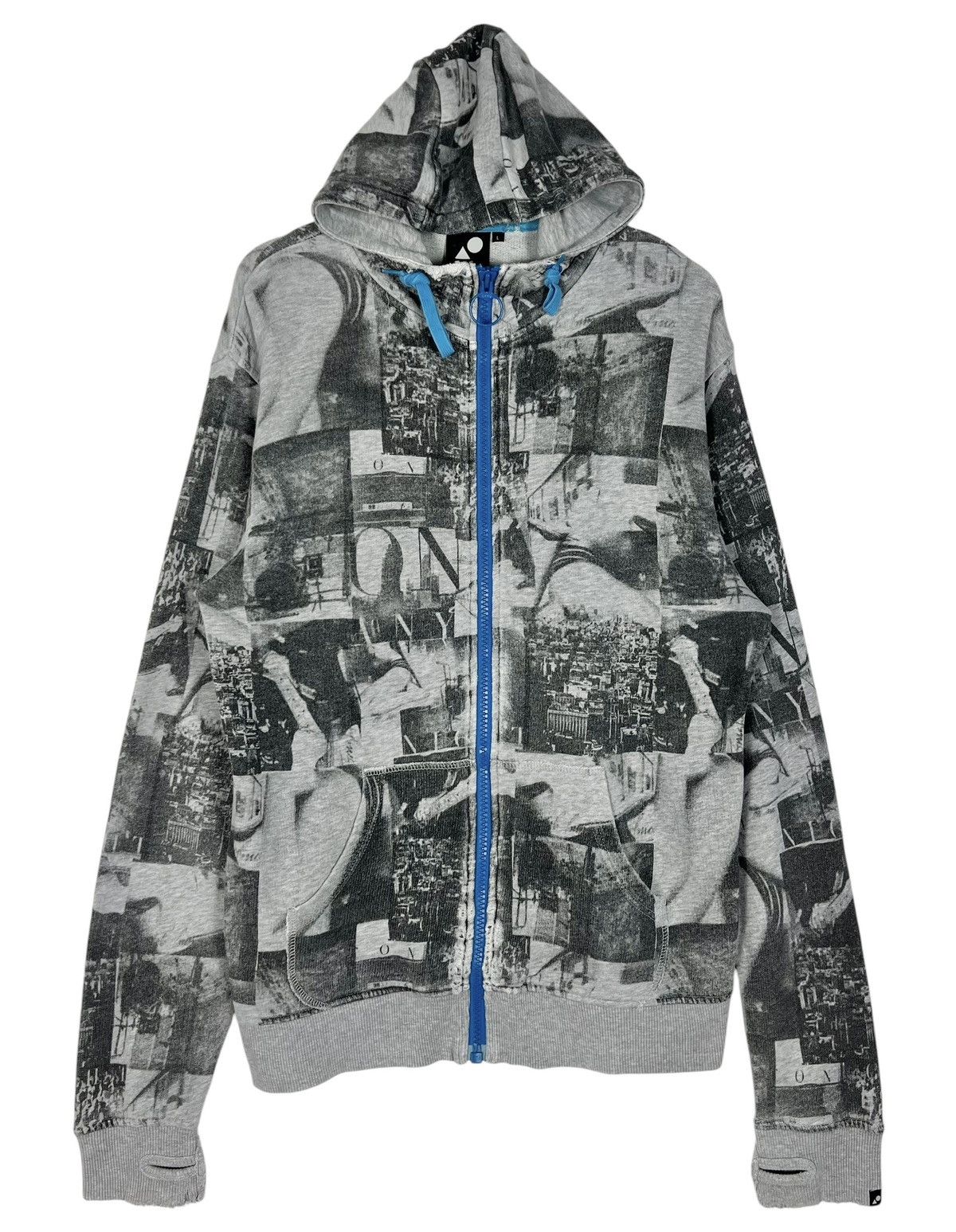 Billabong Distressed Billabong Overprint Zipper Hoodie Size US L / EU 52-54 / 3 - 1 Thumbnail