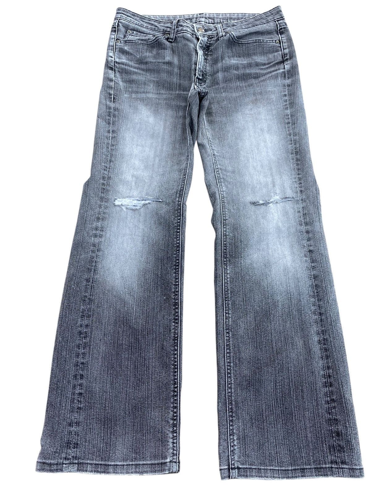 Japanese Brand Japanese Brand Faded Wash Ripped Style Flare Jeans Size US 32 / EU 48 - 1 Thumbnail