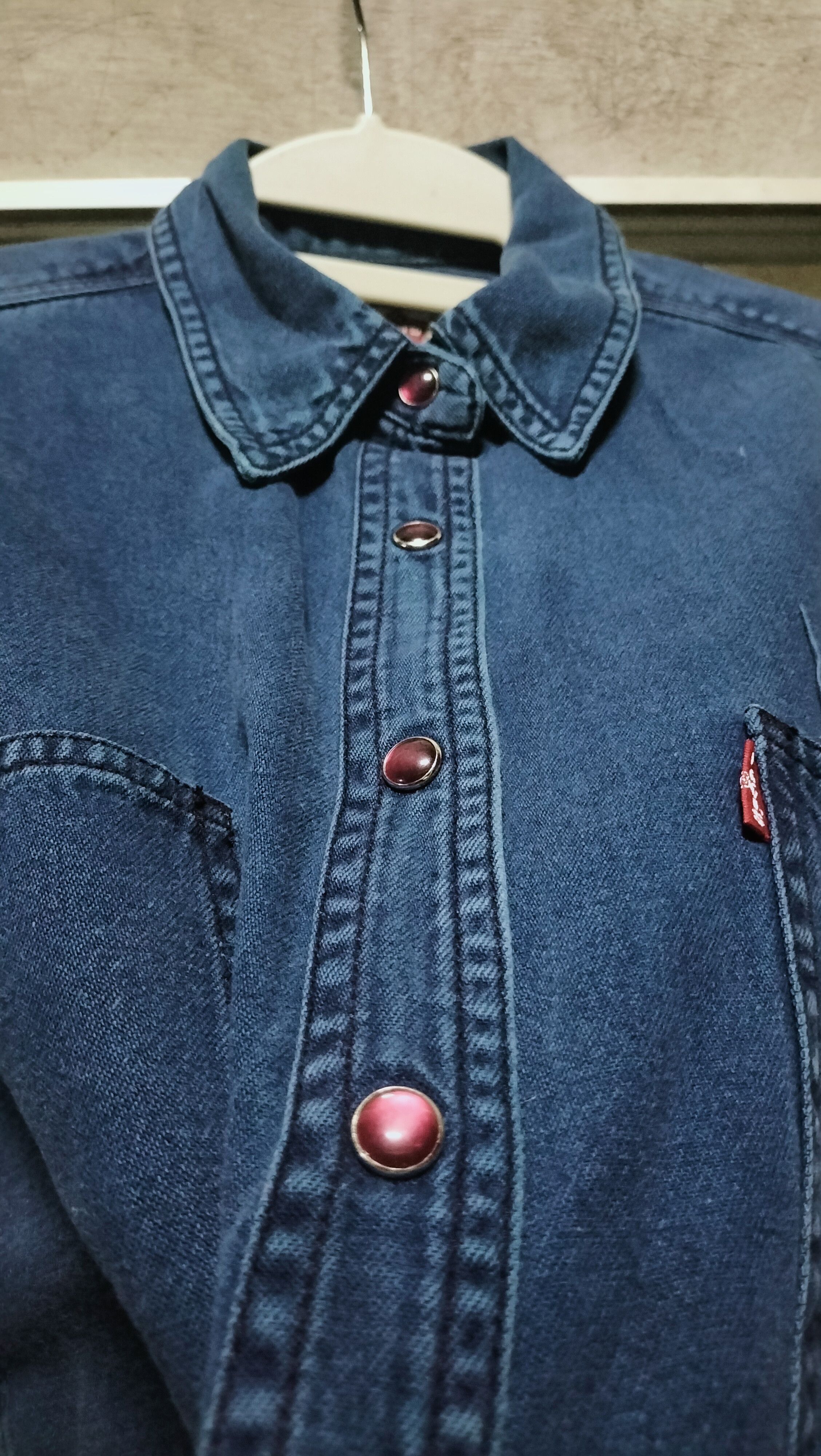 Levi's Vintage Clothing Vintage 90s Levis Shirts Res Pearl snap buttons Workwear Size US M / EU 48-50 / 2 - 4 Thumbnail