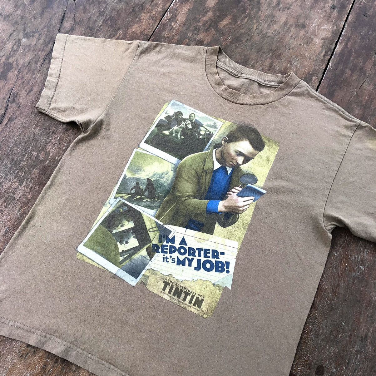 Vintage 2011 The Adventures Of Tintin Movie Promo Shirt