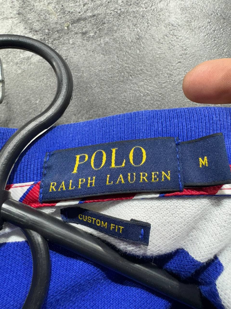 Ralph Lauren Polo Ralph Lauren Navy Blue White Striped Custom Fit Polo Size US M / EU 48-50 / 2 - 7 Thumbnail