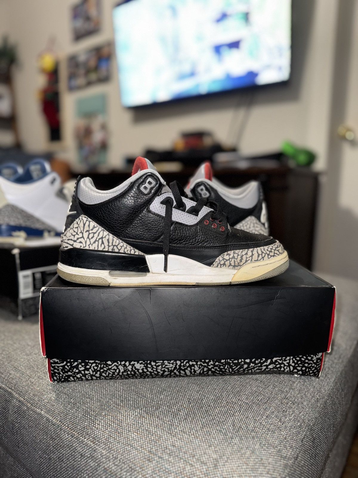 Jordan Brand Jordan 3 black cement Size US 11 / EU 44 - 6 Thumbnail