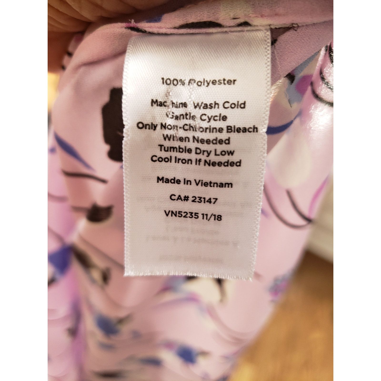 The Unbranded Brand Pink Floral Blouse S Tie Sleeve Scoop Neck Lightweight Top Size S / US 4 / IT 40 - 8 Thumbnail