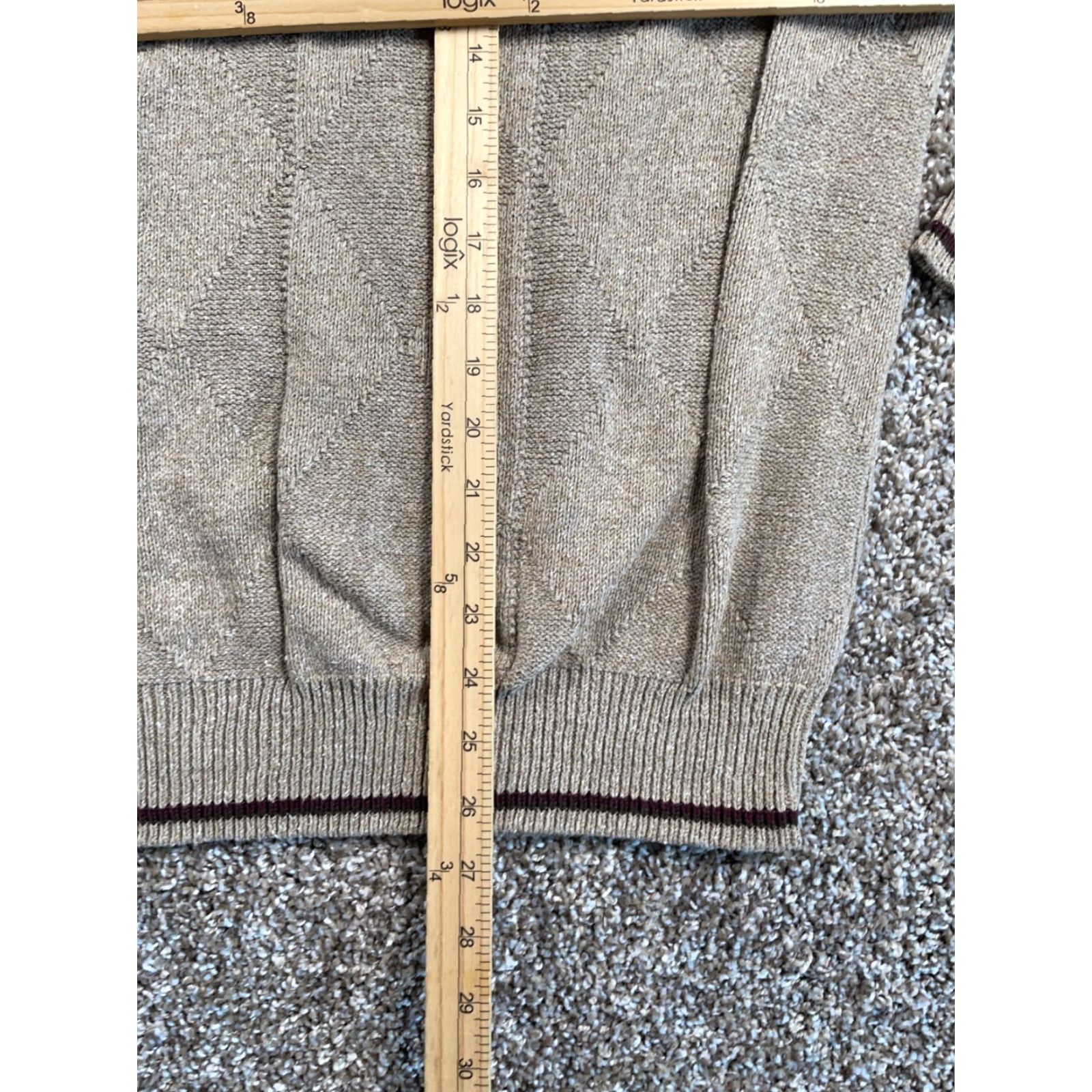 Vintage VINTAGE Golf Sweater Shirt Adult XL Beige Embroidered Front | Croft & Barrow USA Made Heavyweight Knit Pullover Mens Size US XL / EU 56 / 4 - 7 Thumbnail