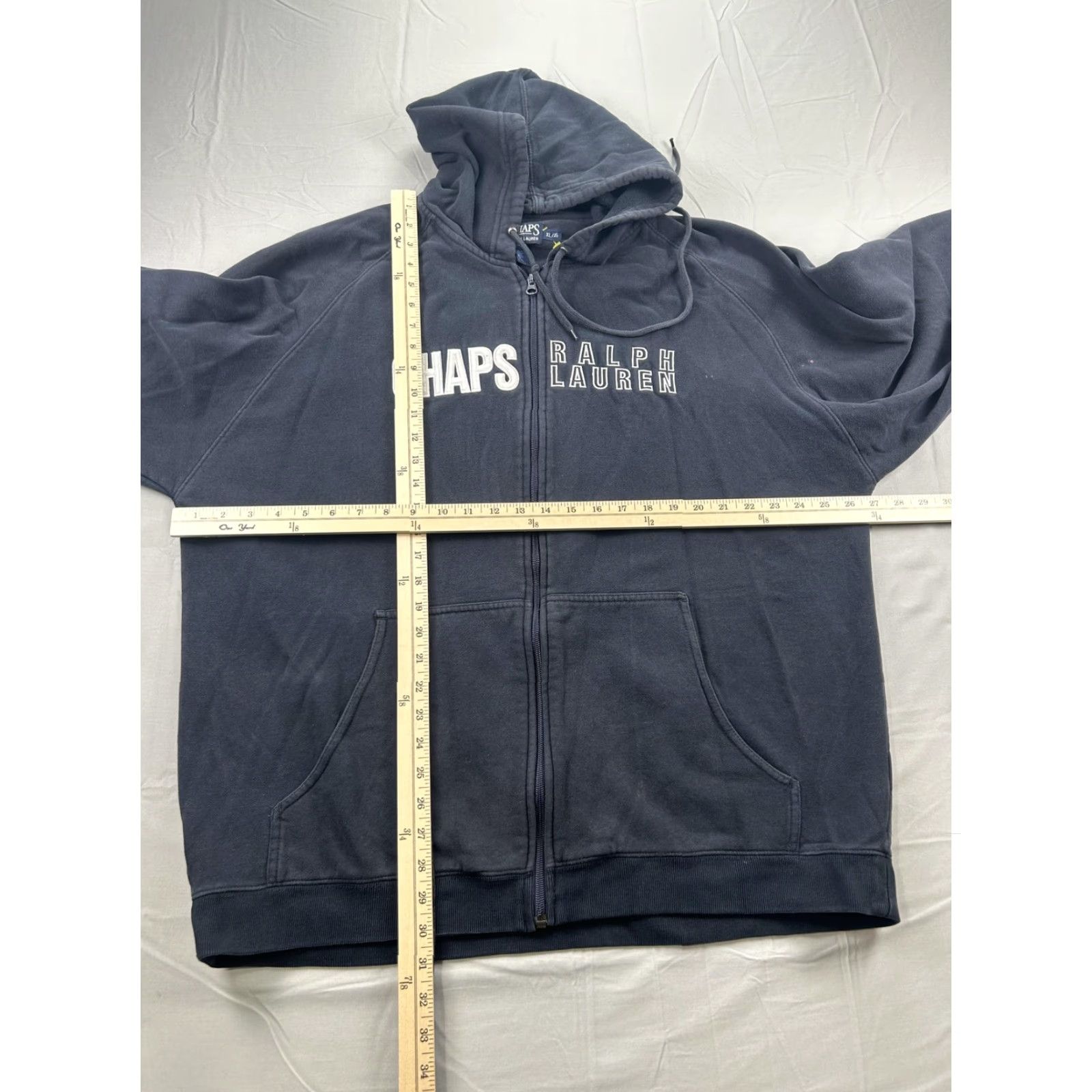 Ralph Lauren Chaps Ralph Lauren Hoodie Mens XL Blue Full Zip Fleece Graphic Sweatshirt Size US XL / EU 56 / 4 - 4 Thumbnail