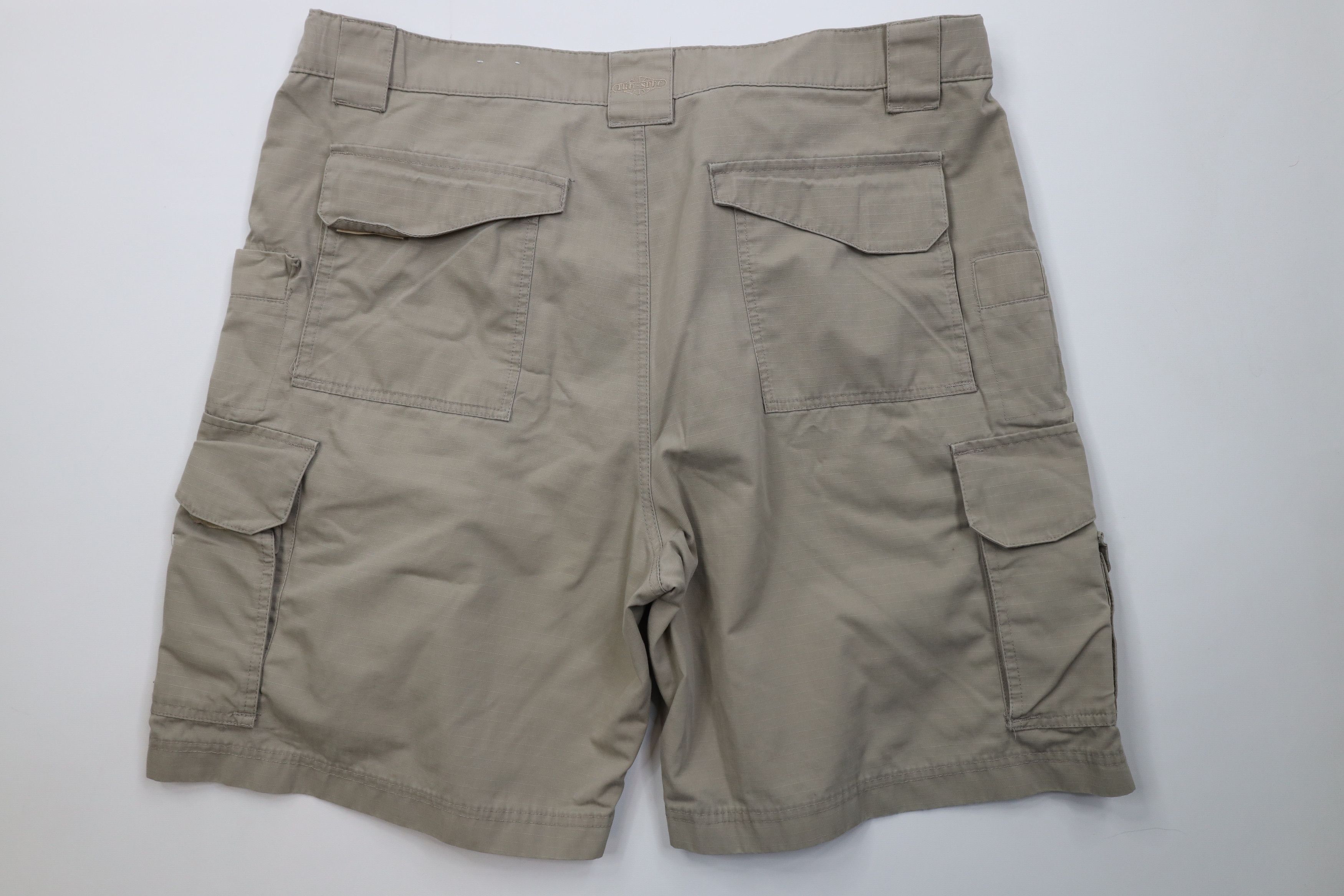 Vintage Vintage Streetwear Ripstop Uniform Cargo Shorts Beige Size US 42 / EU 58 - 9 Thumbnail
